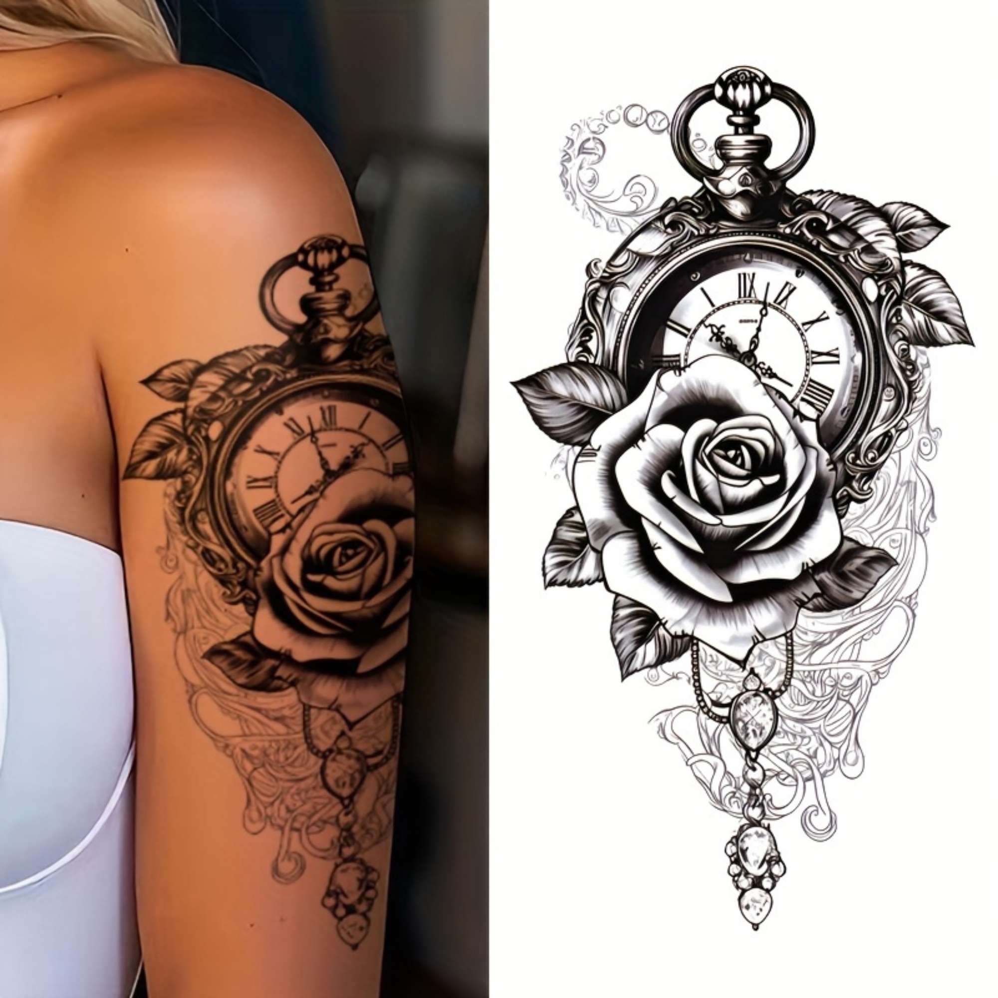 Unisex Colored Semi Permanent/Temporary Long Lasting Tattoo: 1 Pack Temporary Tattoos Tattos product detail image
