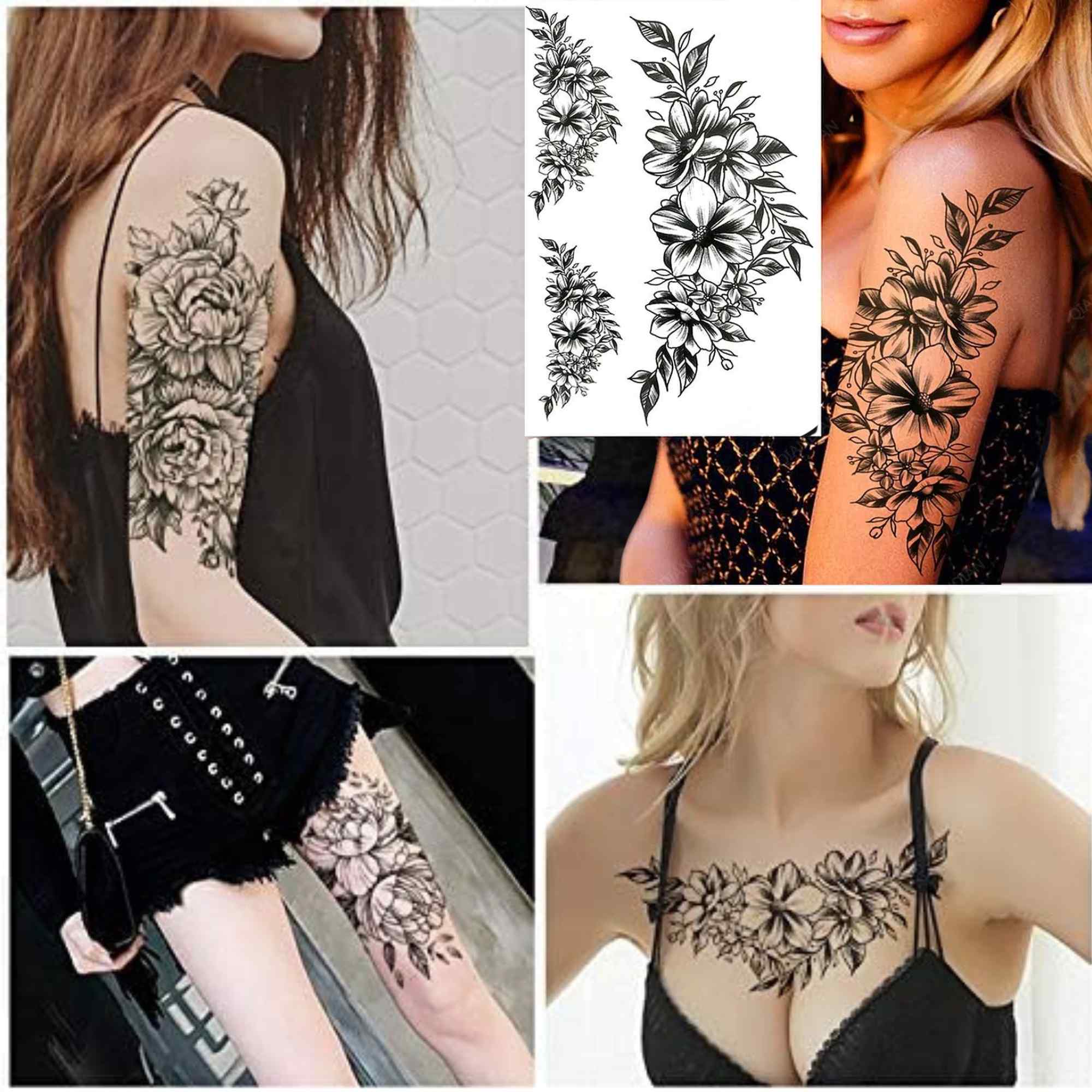 Unisex Semi Permanent/Temporary Long Lasting Tattoo: 1 Pack Temporary Tattoos Tattos main product image