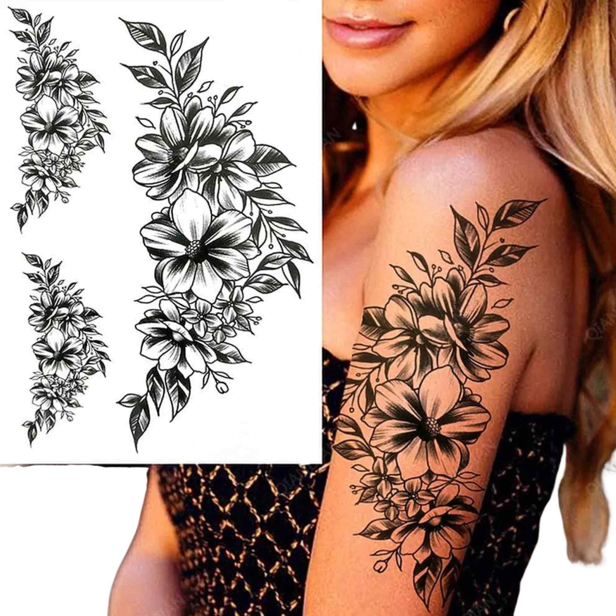 Unisex Semi Permanent/Temporary Long Lasting Tattoo: 1 Pack Temporary Tattoos Tattos product image 9