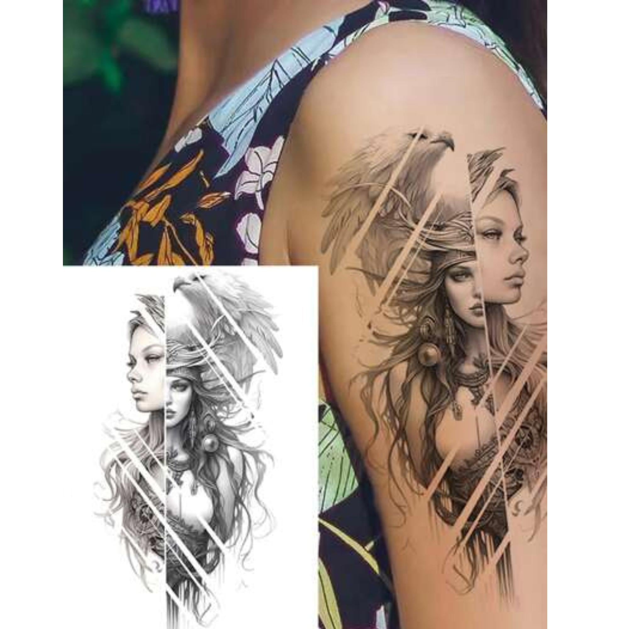 Unisex Semi Permanent/Temporary Long Lasting Tattoo: 1 Pack Temporary Tattoos Tattos product image 10