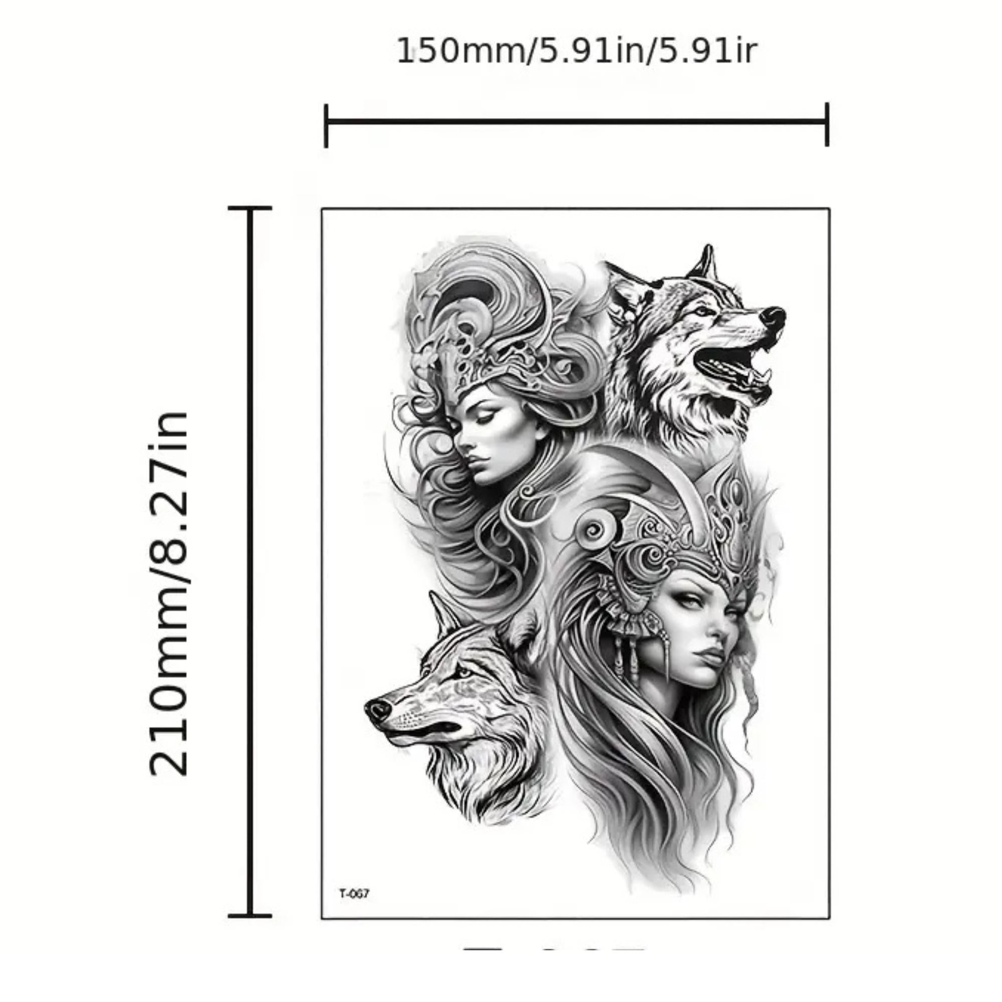 Unisex Semi Permanent/Temporary Long Lasting Tattoo: 1 Pack Temporary Tattoos Tattos product detail image