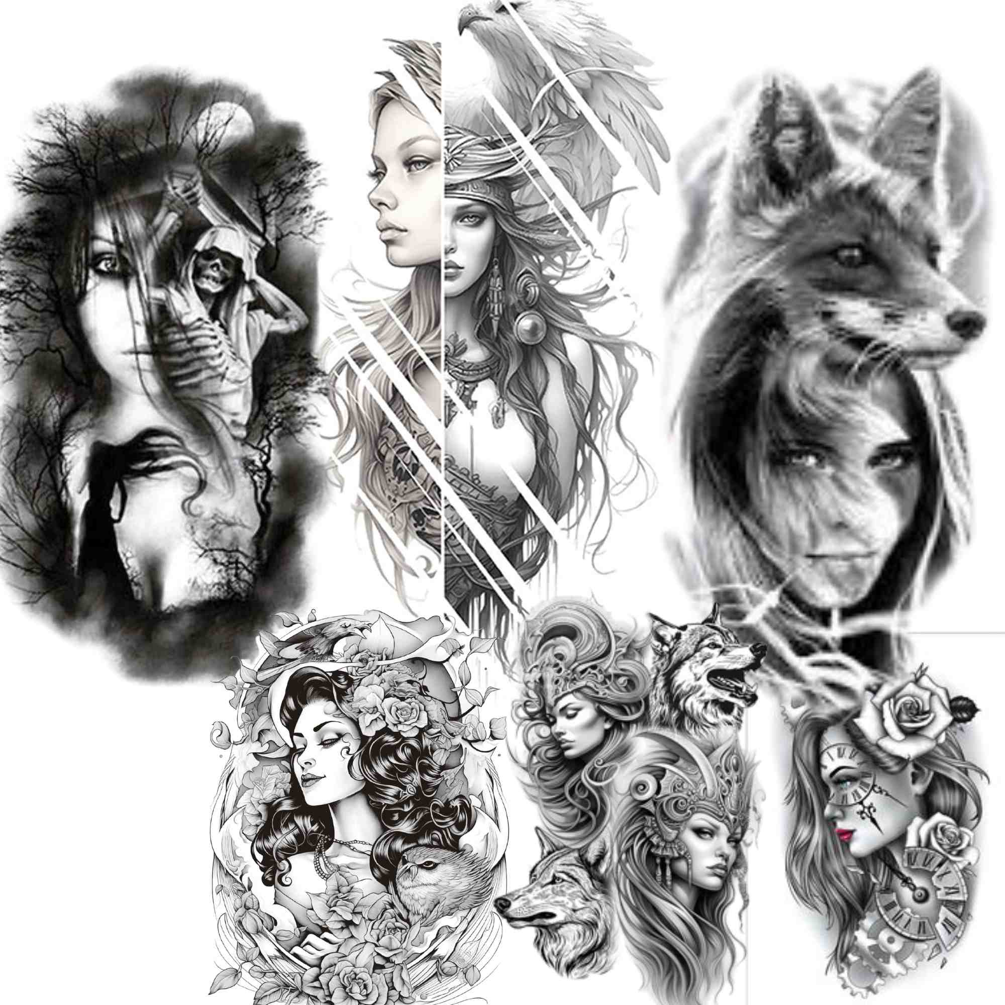 Unisex Semi Permanent/Temporary Long Lasting Tattoo: 1 Pack Temporary Tattoos Tattos main product image