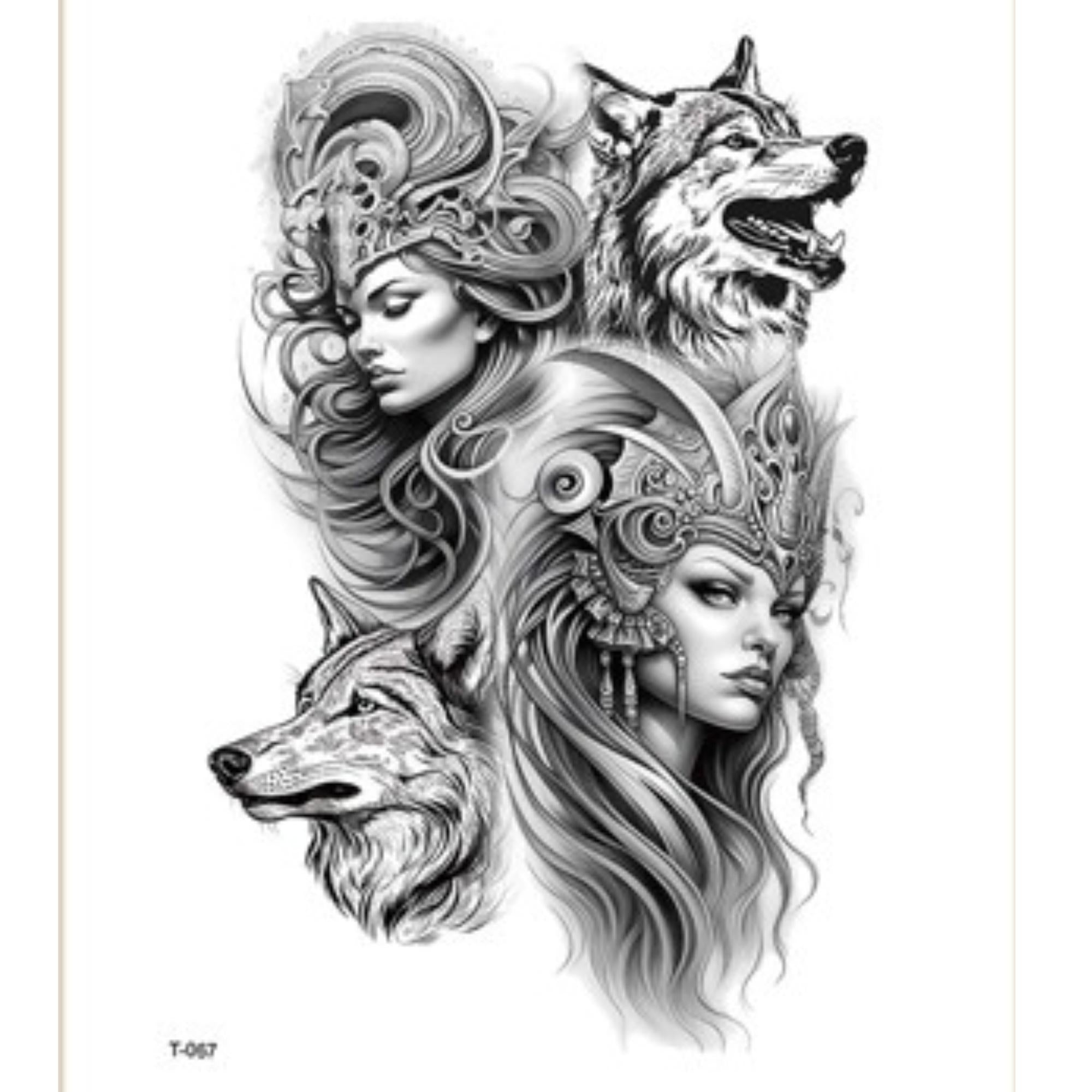 Unisex Semi Permanent/Temporary Long Lasting Tattoo: 1 Pack Temporary Tattoos Tattos size and feature image