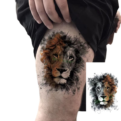 Unisex  Wild Animals Semi Permanent/Temporary Long-Lasting Tattoo