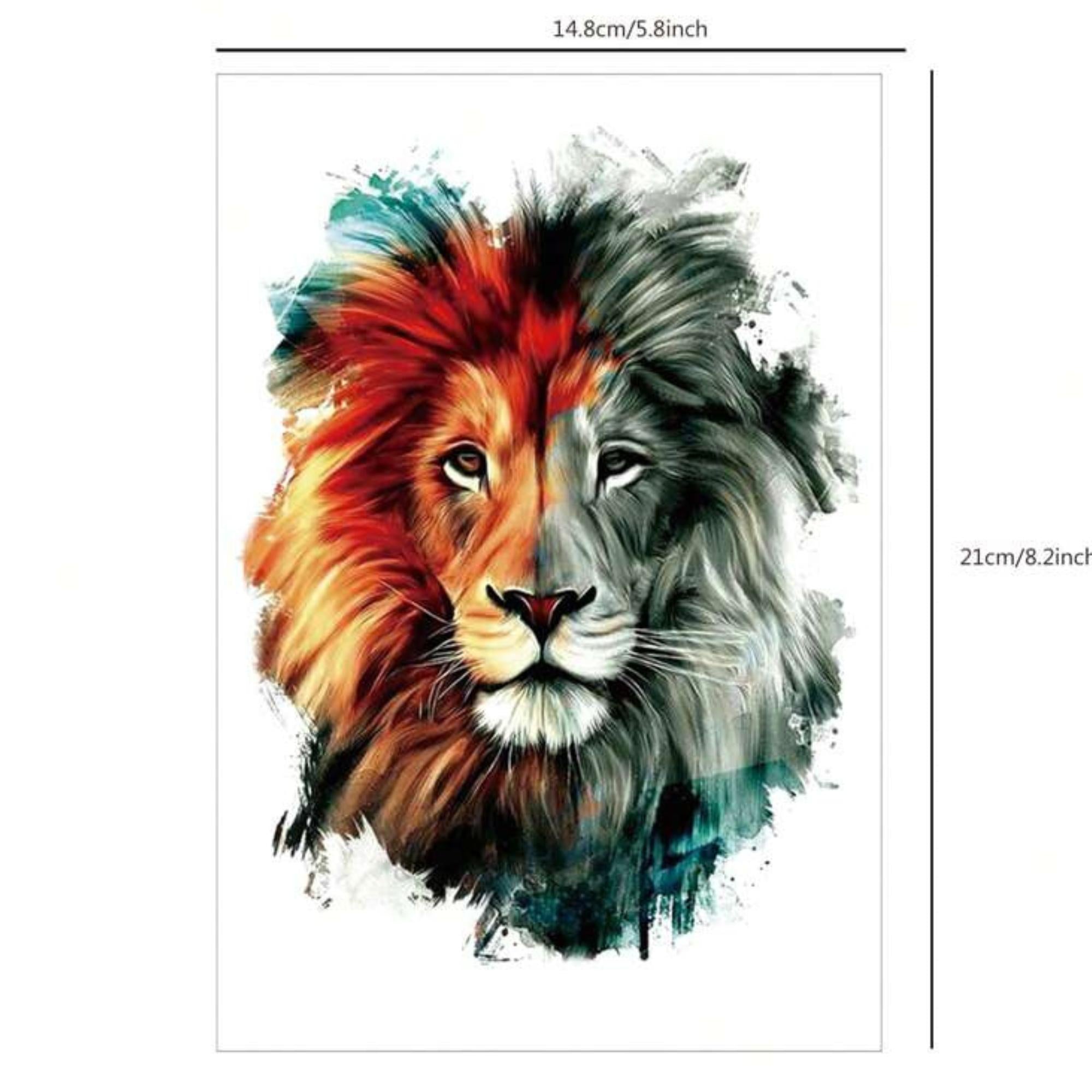 Unisex Wild Animals Semi Permanent/Temporary Long Lasting Tattoo: 1 Pack Temporary Tattoos Tattos product image 6