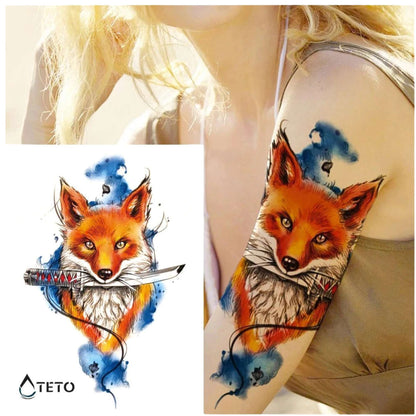 Unisex  Wild Animals Semi Permanent/Temporary Long-Lasting Tattoo