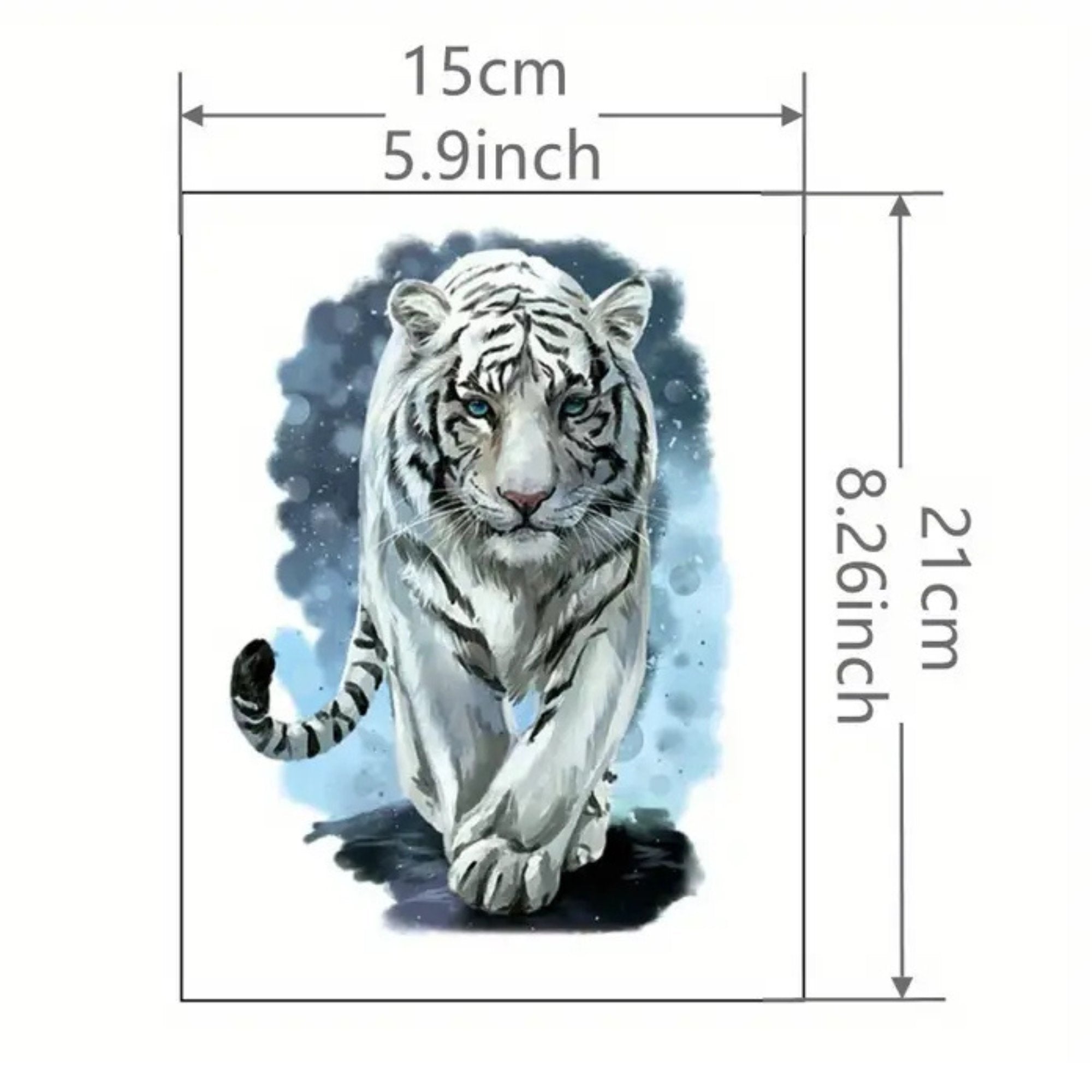 Unisex Wild Animals Semi Permanent/Temporary Long Lasting Tattoo: 1 Pack Temporary Tattoos Tattos product detail image