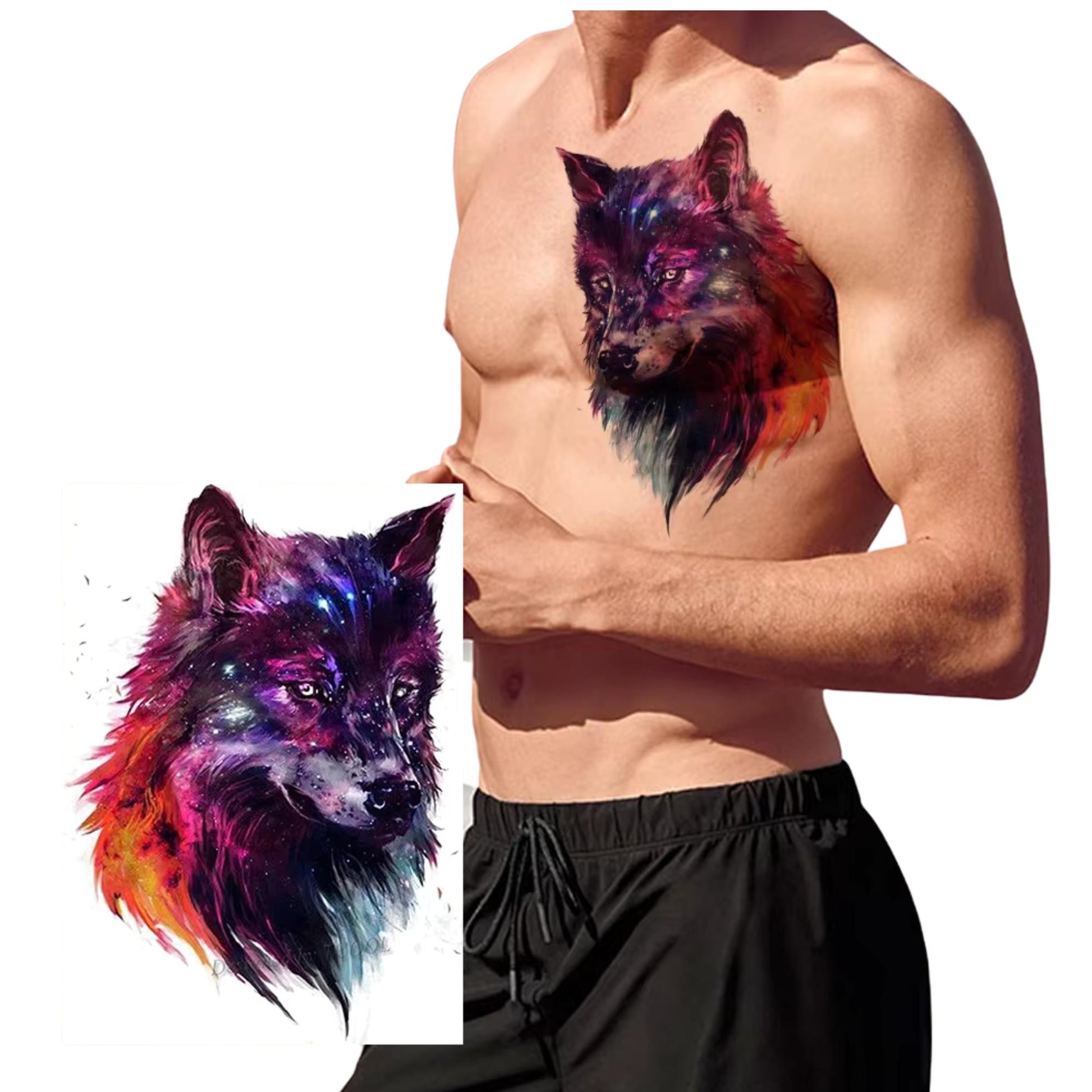 Unisex  Wild Animals Semi Permanent/Temporary Long-Lasting Tattoo