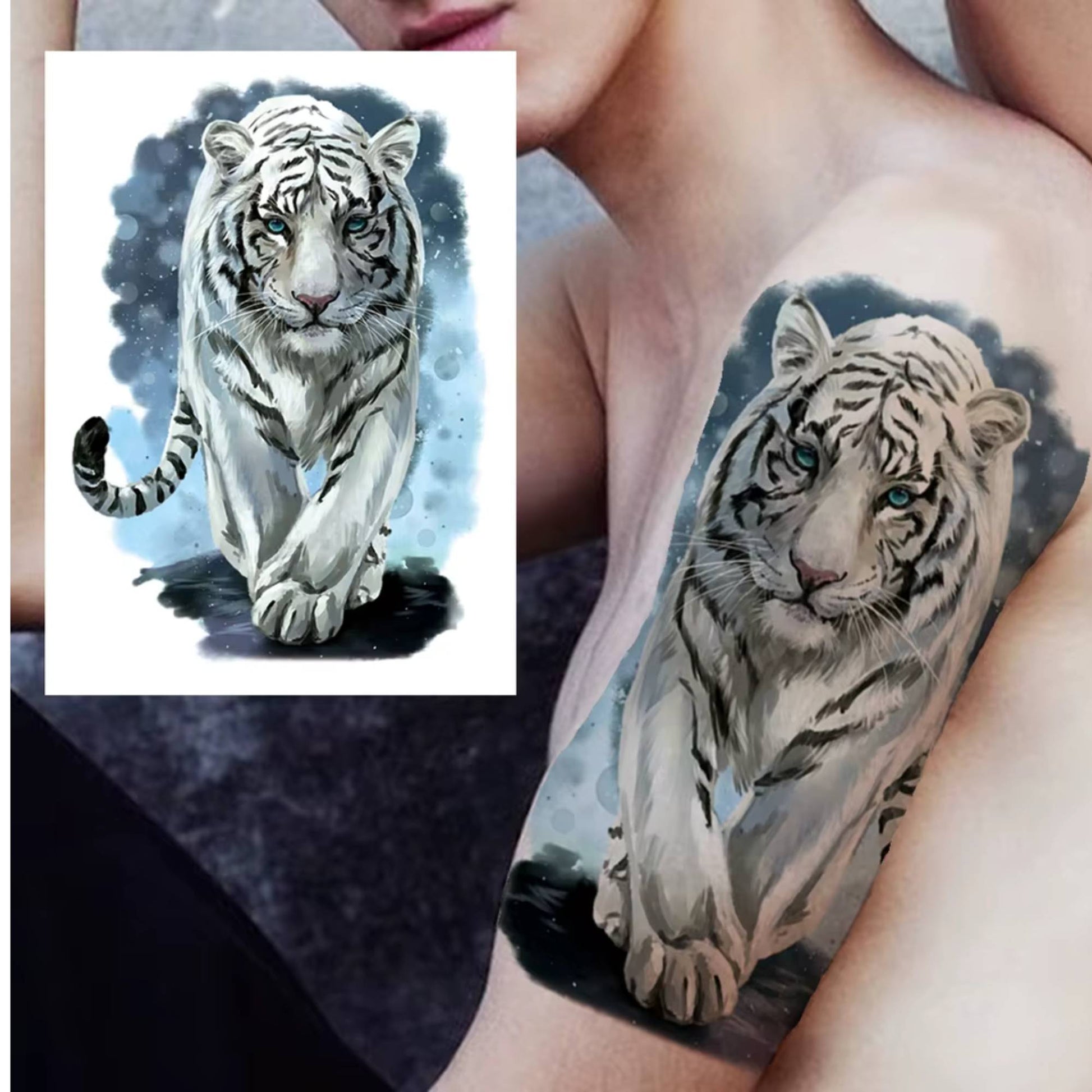 Unisex  Wild Animals Semi Permanent/Temporary Long-Lasting Tattoo