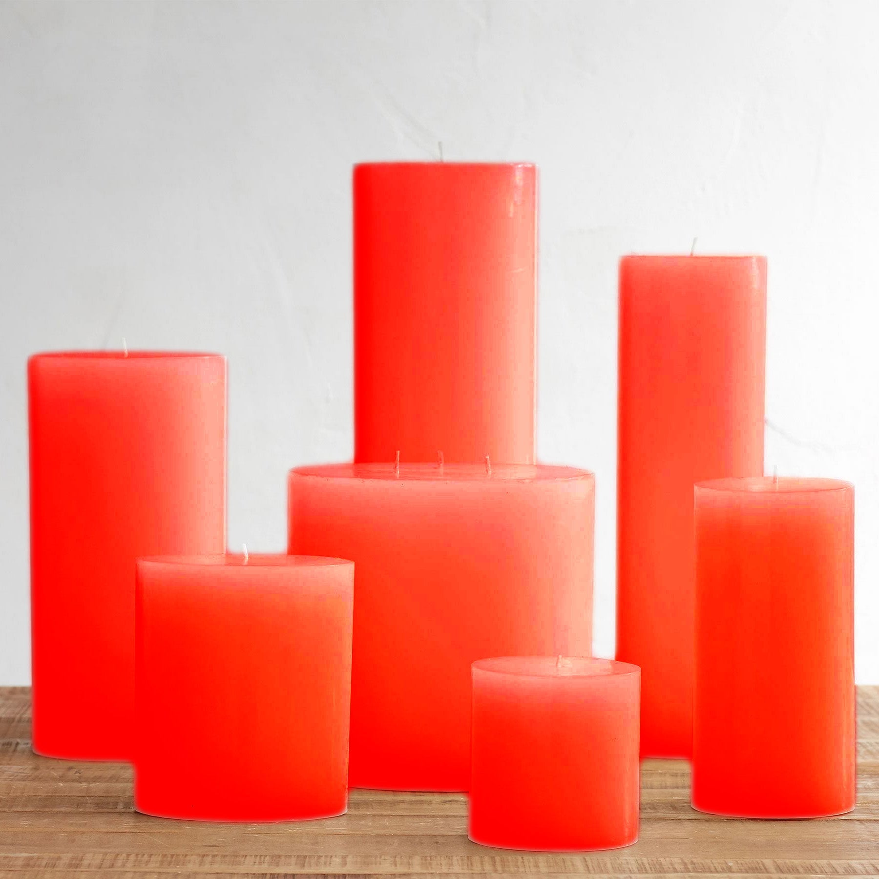 3"x3" Unscented Red Pillar Candle Candles size and feature image