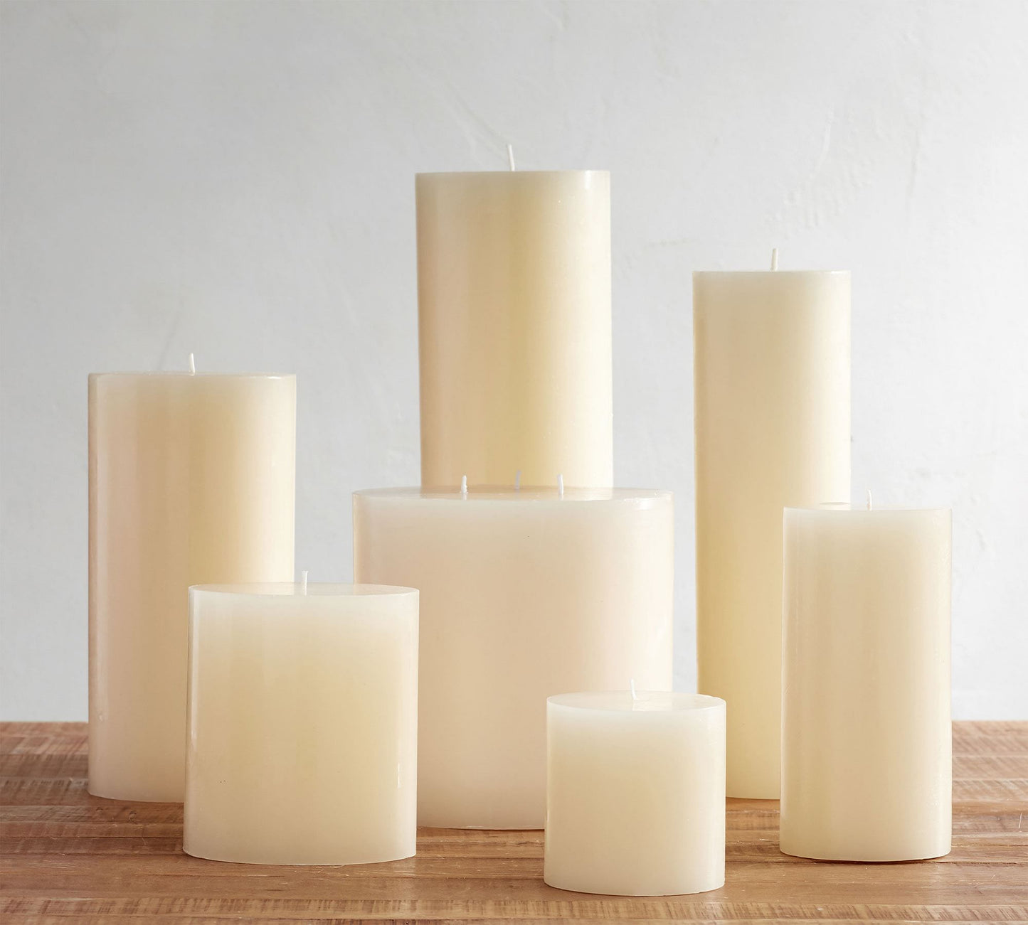 3"x6" Unscented Ivory Pillar Candle Candles size and feature image