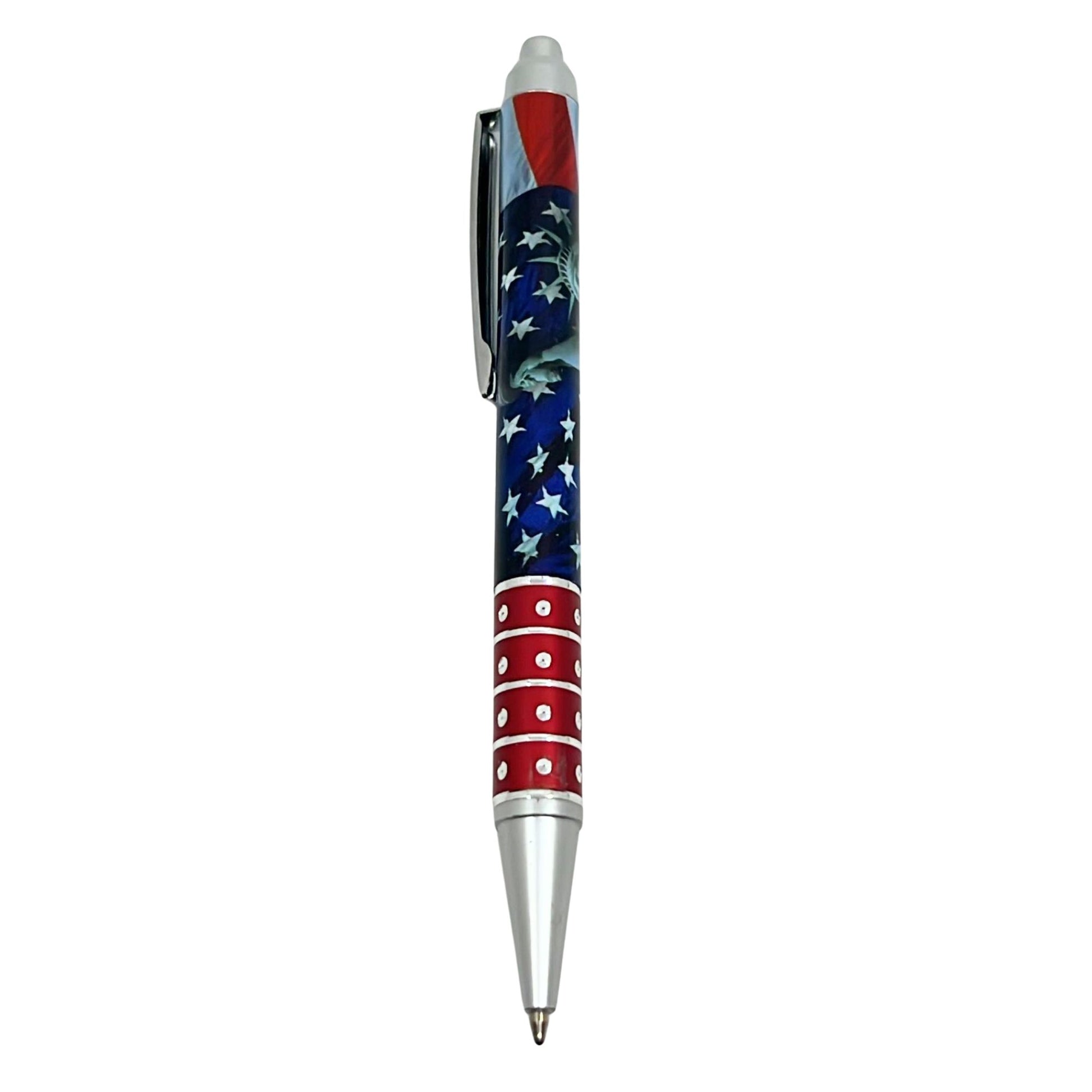 USA Flag Patriotic Pen with Soft Grip
