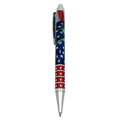 USA Flag Patriotic Pen with Soft Grip