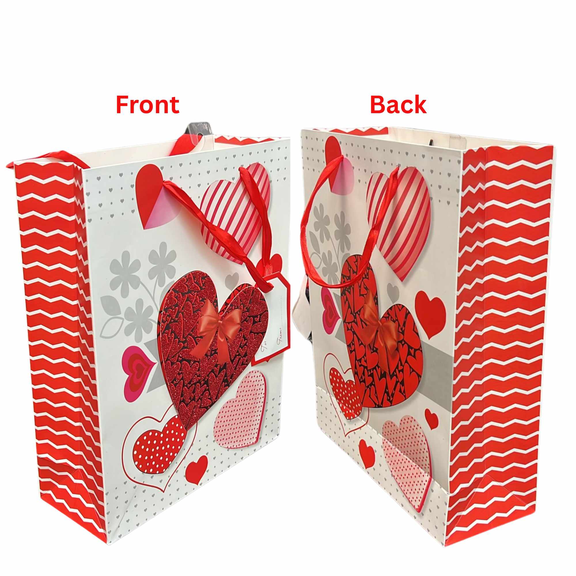 Heart Design Valentines Day 10x13 Gift Bags: 1 Pack Gift Bag Valentines product image 14