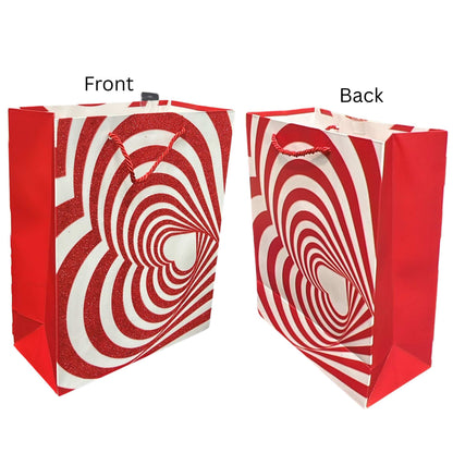 Shiny Red Glittery Valentines Day Gift Bag