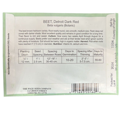 Valley Greene 1.2g Beet Detroit Seeds