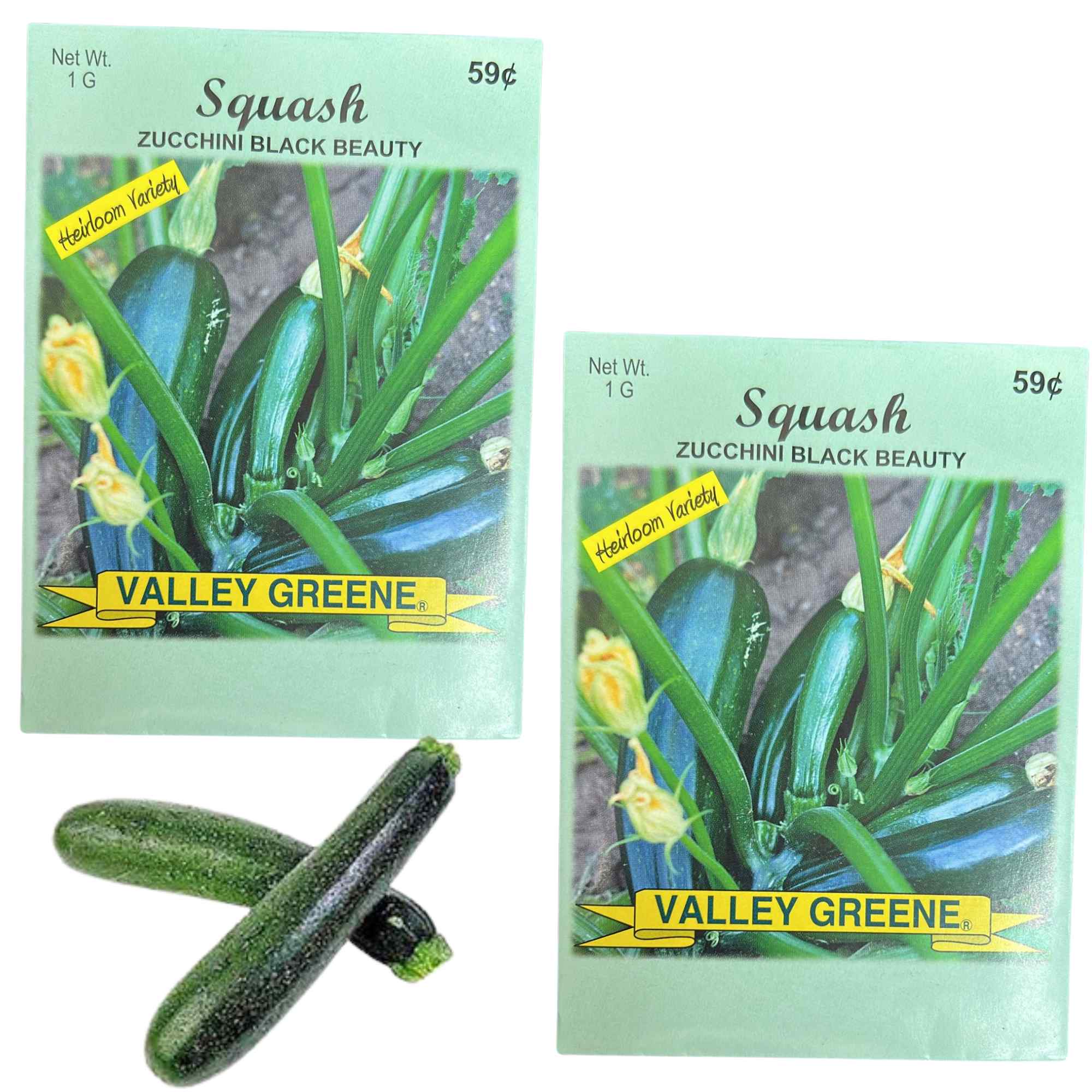 Valley Greene 1g Squash Zucchini Black Beauty Seeds: 2 Pack main product image