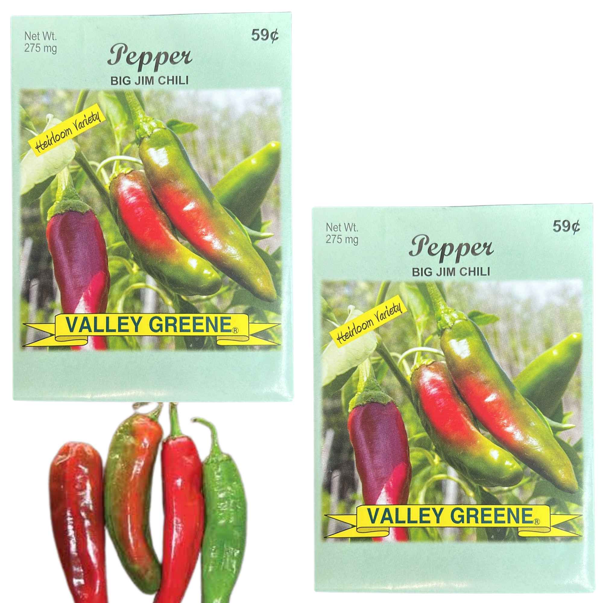 Valley Greene 275mg Big Jim Chili Pepper Seeds: 2 Pack product detail image