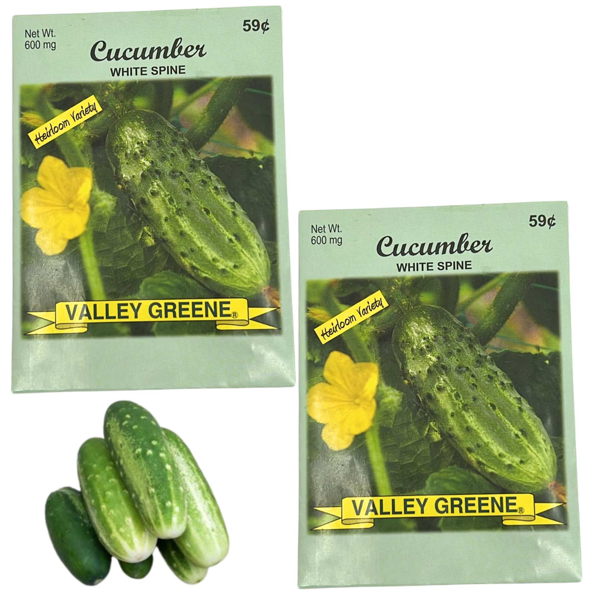 Valley Greene 600g Cucumber White Spine Seeds: 2 Pack main product image