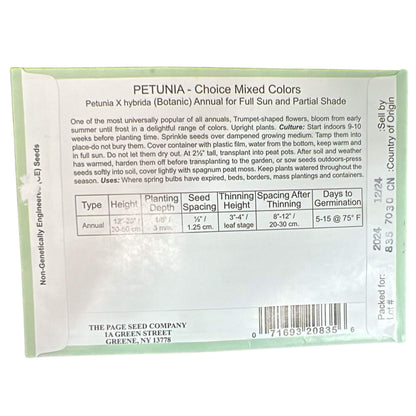 Valley Greene 100mg Petunia Seeds – Choice Mixed Colors