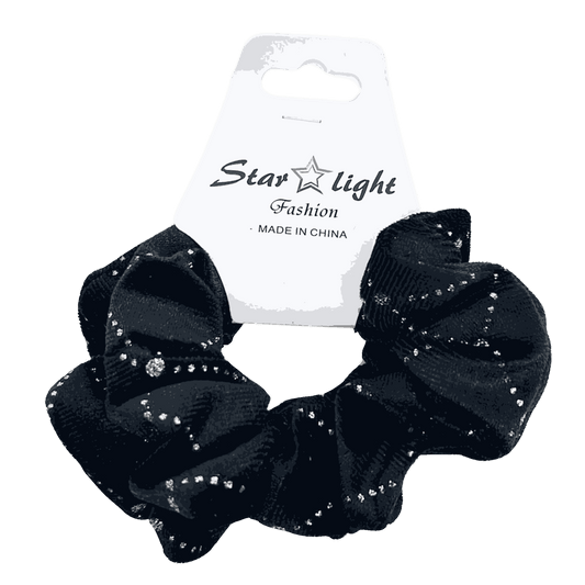 Elegant Black Soft Elastic Velvet Scrunchies Hair Bands