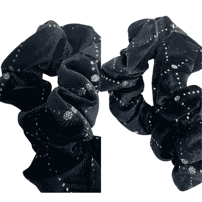 Elegant Black Soft Elastic Velvet Scrunchies Hair Bands