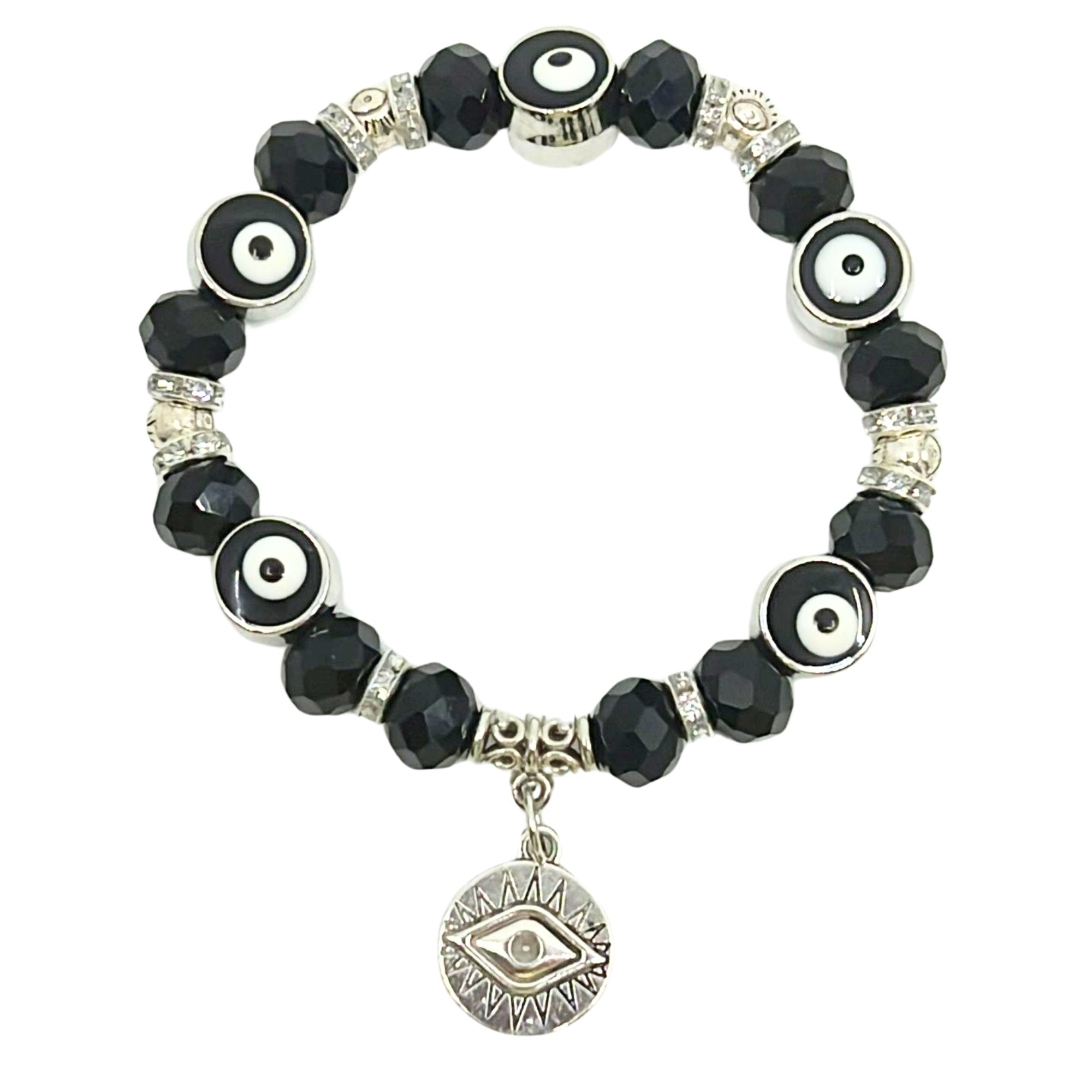 Evil Eye Colorful Bead Bracelet: 1 Pack Bracelets lifestyle use image