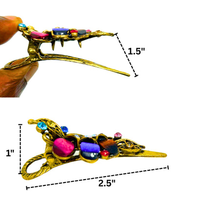 Vintage Hair Clip with Precious Stones