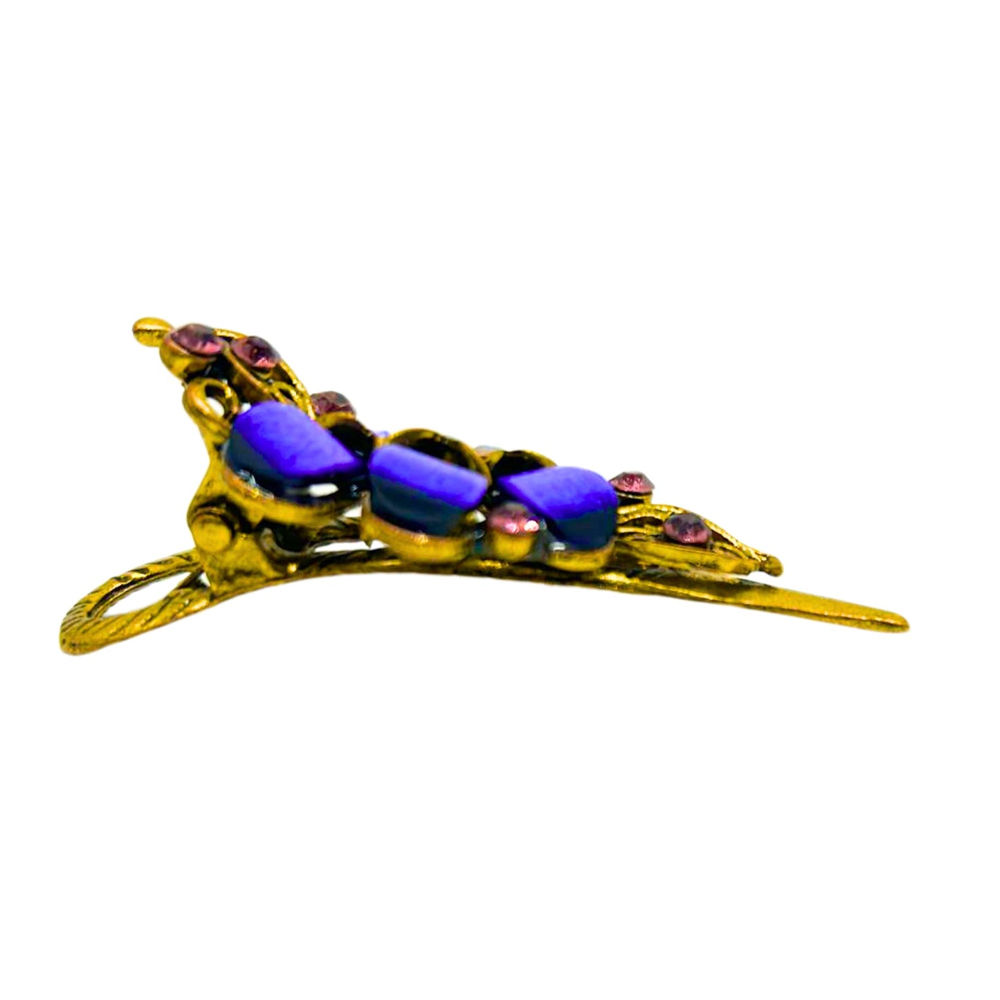 Vintage Hair Clip with Precious Stones