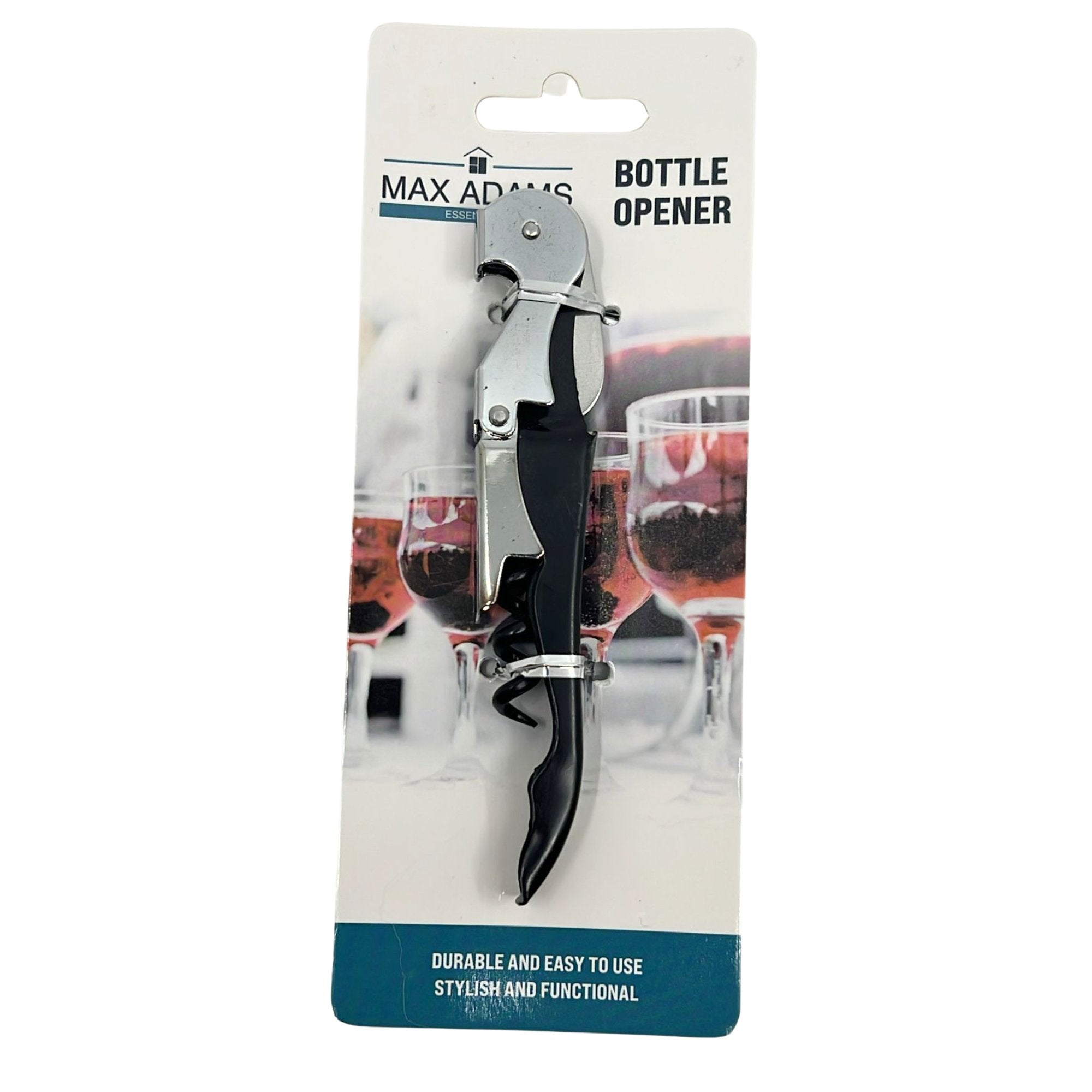 Waiter’s Corkscrew with Foil Cutter 2 in 1 Tool: 1 Pack Bottle Openers Kitchen Accessories main product image