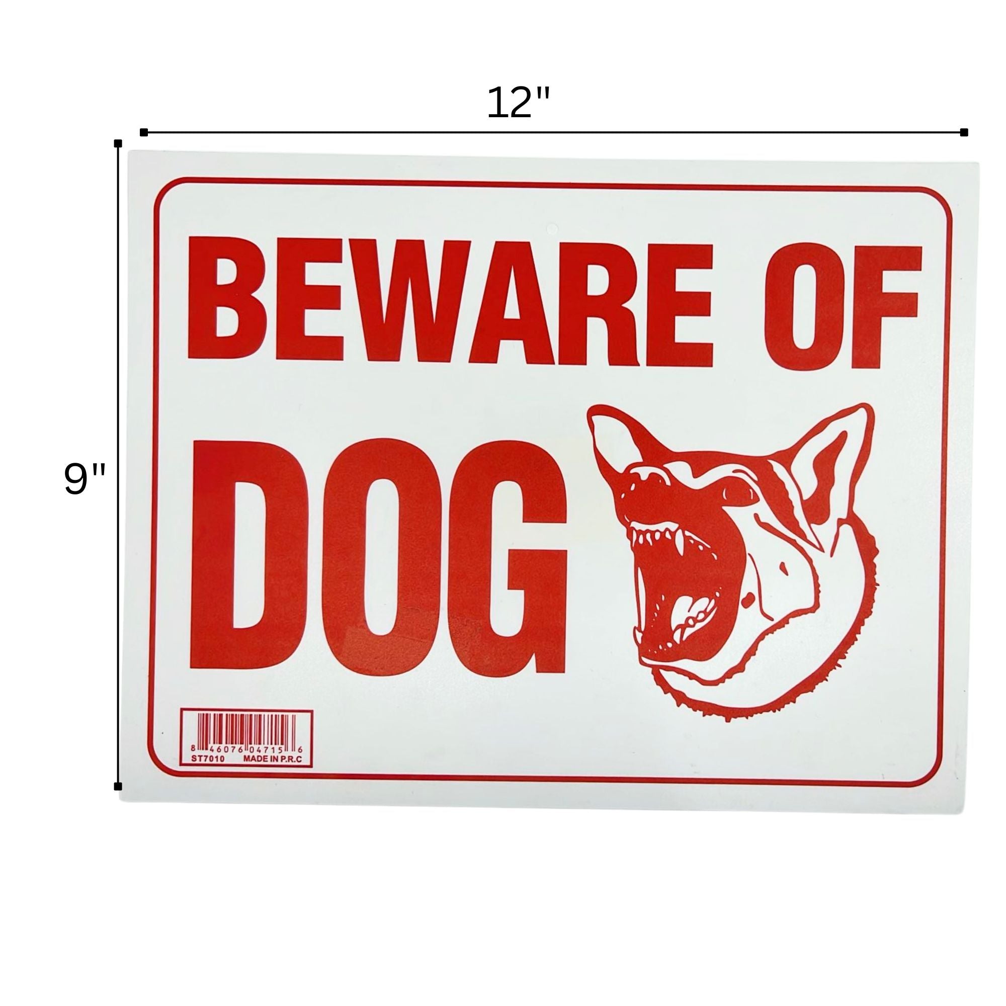 9"X12" "BEAWARE OF DOG" Plastic Signage Sign 1 Pack Safety & Warning Signs Outdoor product detail image