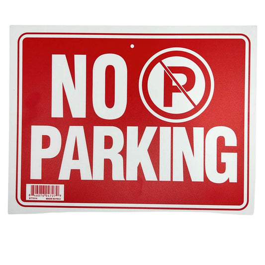 NO PARKING Plastic Signage Sign-1CT