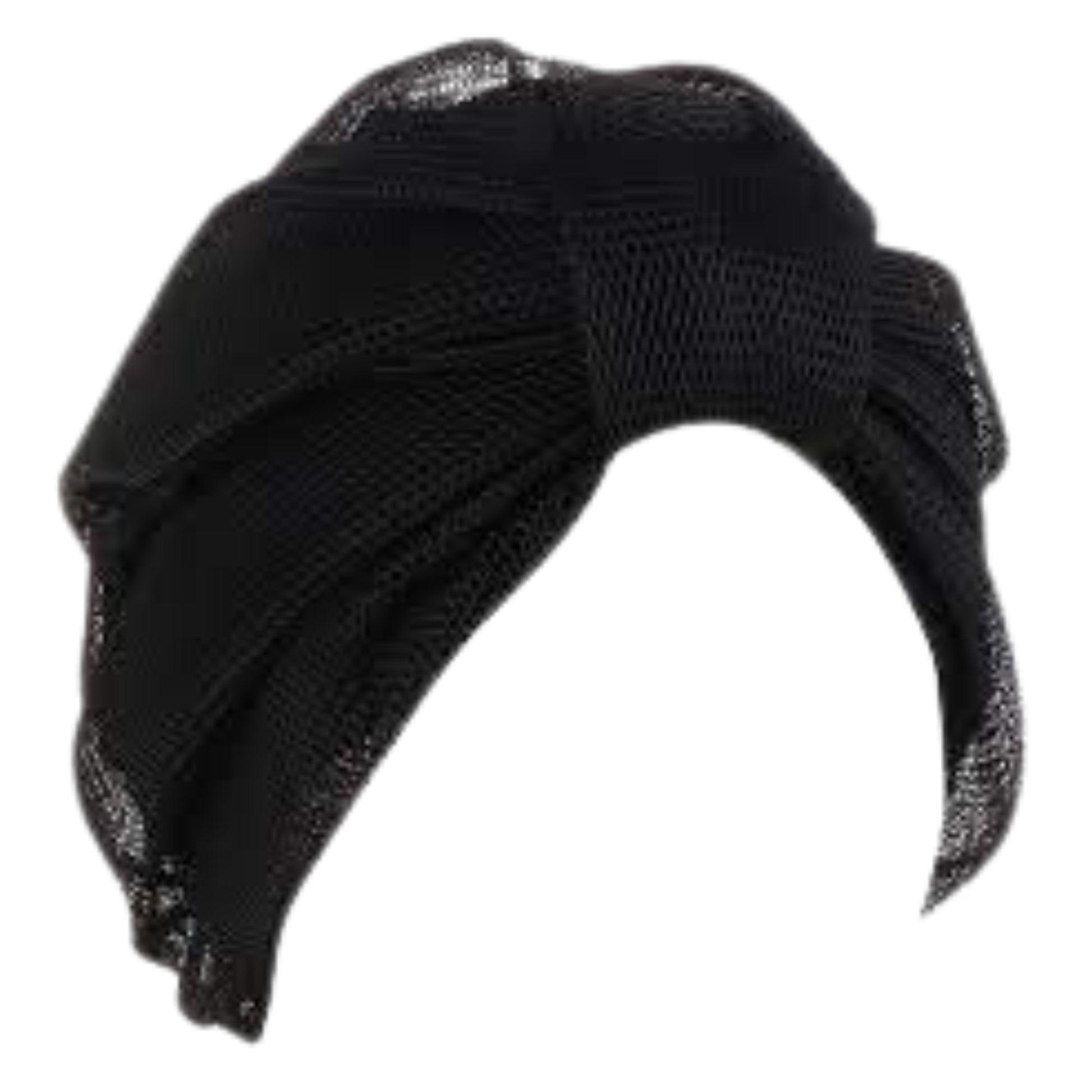 Waterproof Satin Wrap Cap Black X-Large