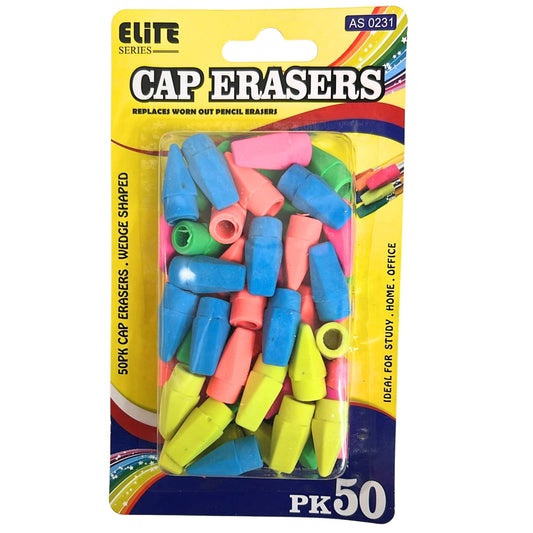 Wedge Shape Cap Erasers Replaces Worn-Out Pencil Erasers