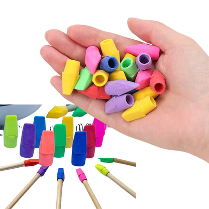 Wedge Shape Cap Erasers Replaces Worn-Out Pencil Erasers