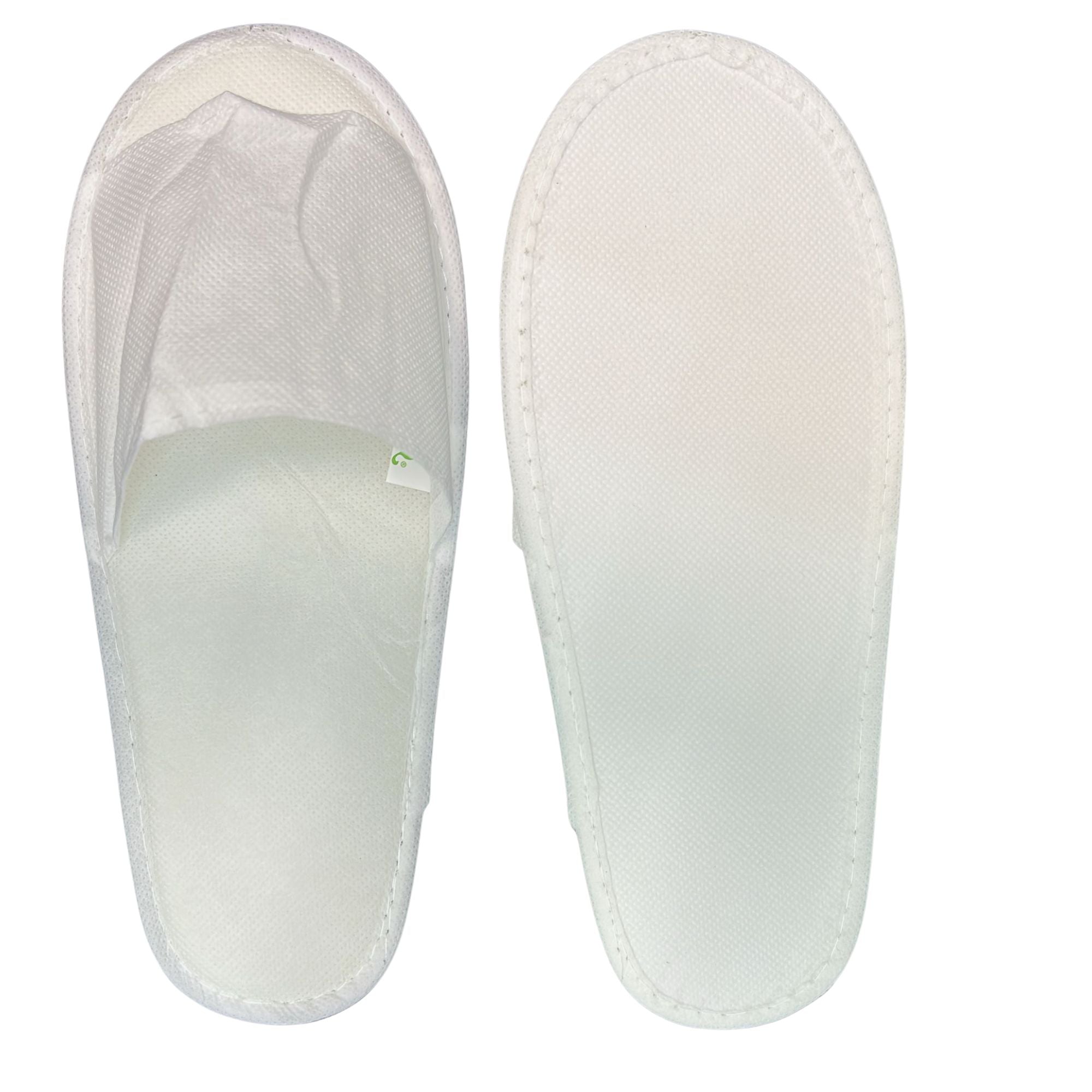 Disposable White Hotel or Spa Slippers: 1 Pair Foot main product image