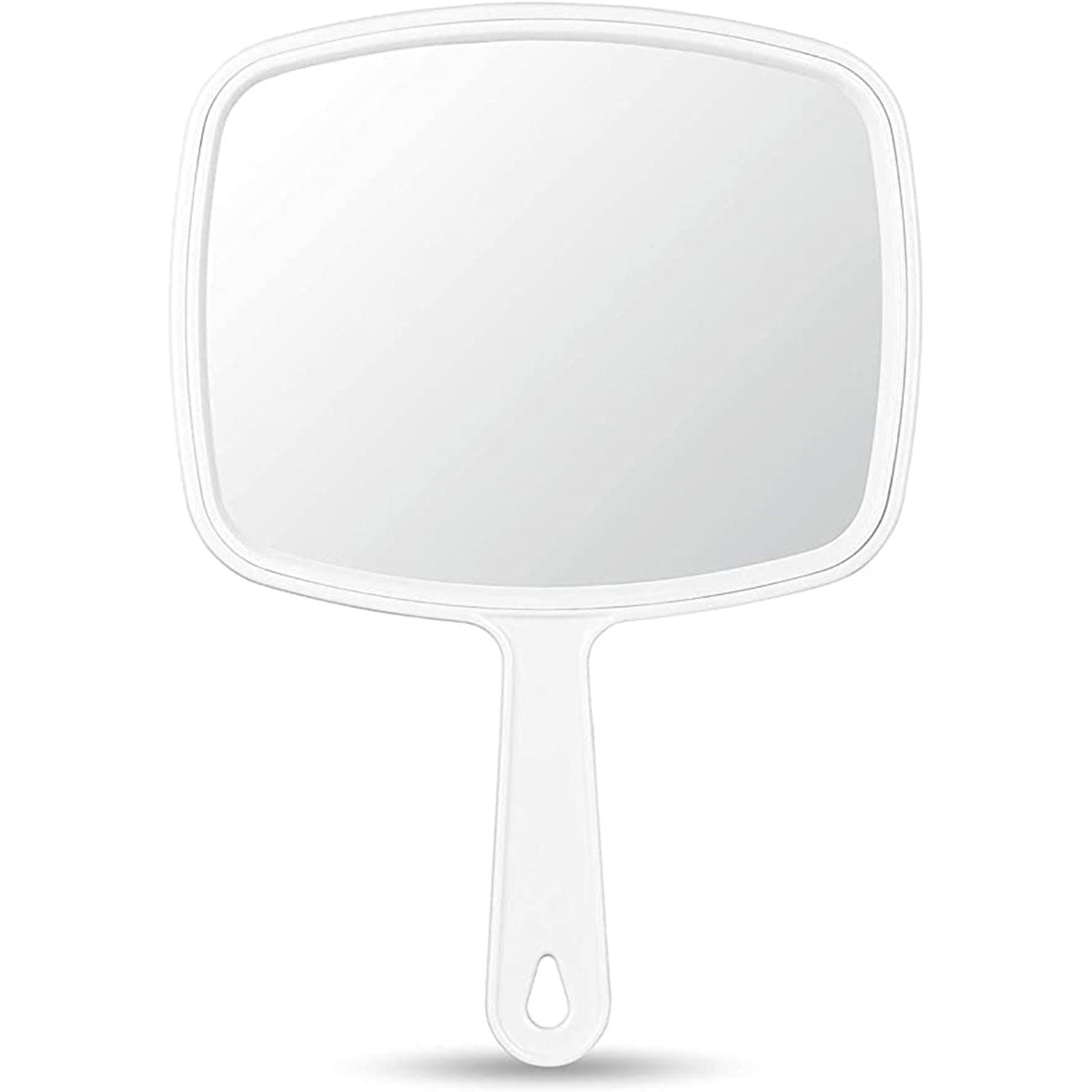 6.3" W x 9.6" L Hand Mirror, White Handheld Mirror: 1 Pack Holidays Gift Tools main product image