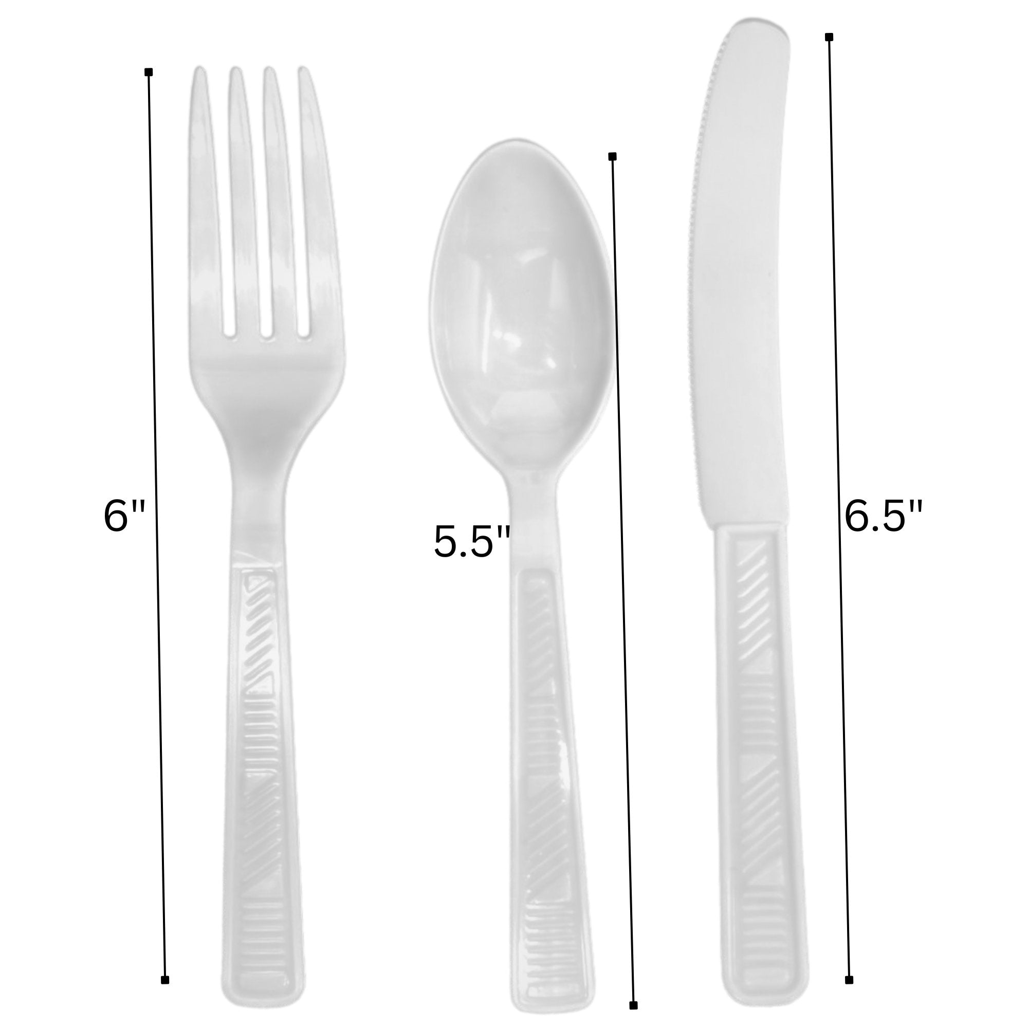 Disposable White Combo Cutlery Set: 48 Pack Kitchen Catalog, Cutlery product detail image