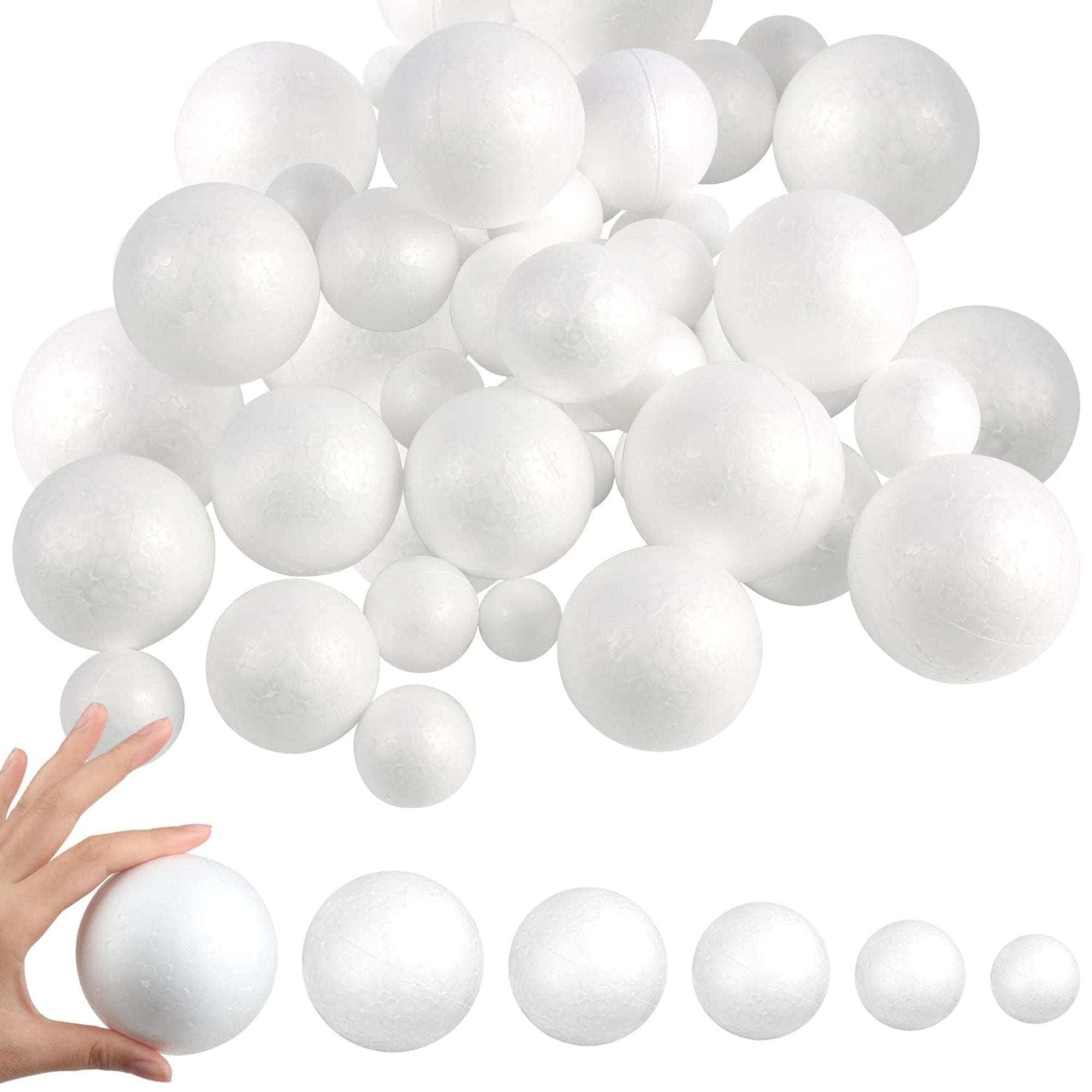 White Polystyrene Spheres Foam Balls for Crafts Craft Foam & Styrofoam DIY product image 7