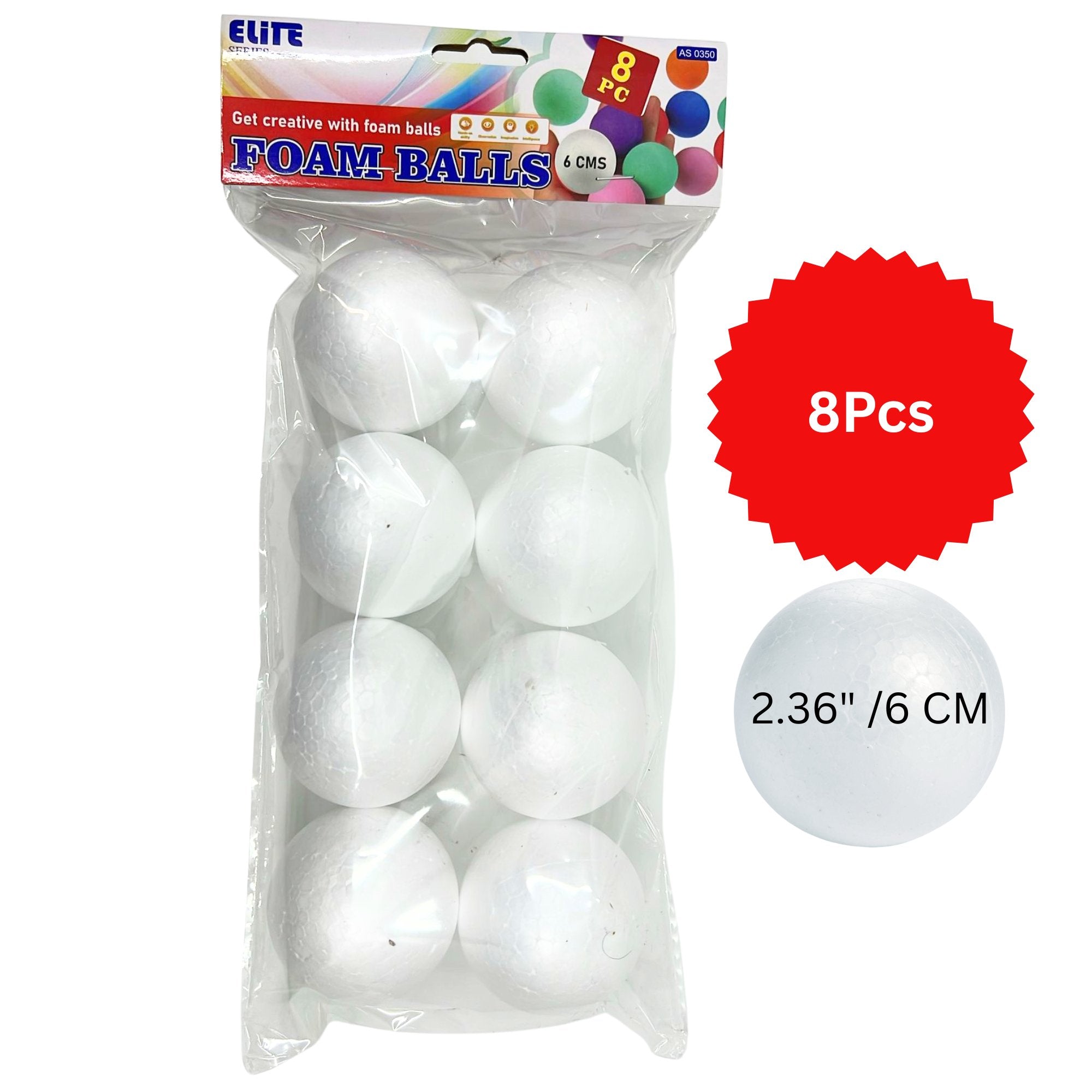 White Polystyrene Spheres Foam Balls for Crafts Craft Foam & Styrofoam DIY product detail image
