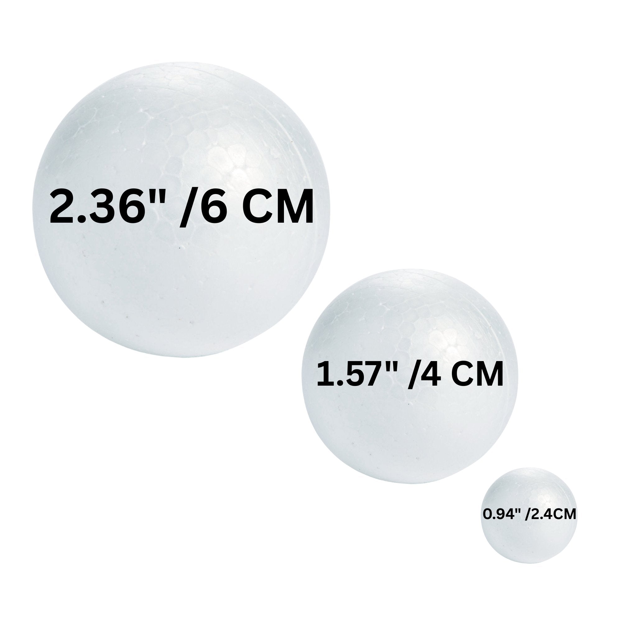 White Polystyrene Spheres Foam Balls for Crafts Craft Foam & Styrofoam DIY main product image