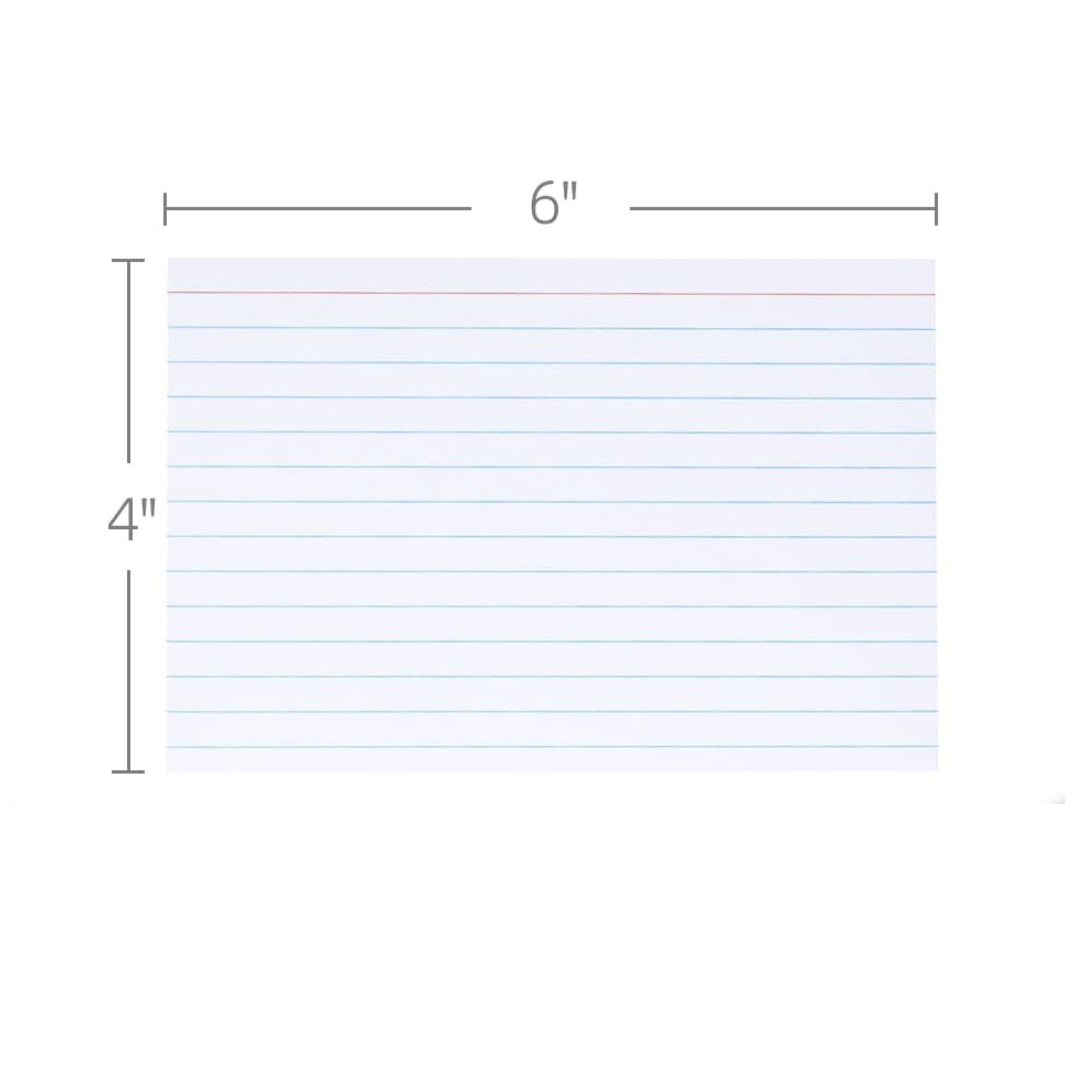 4"x6" White & Ruled Index Cards: 100 Pack product detail image