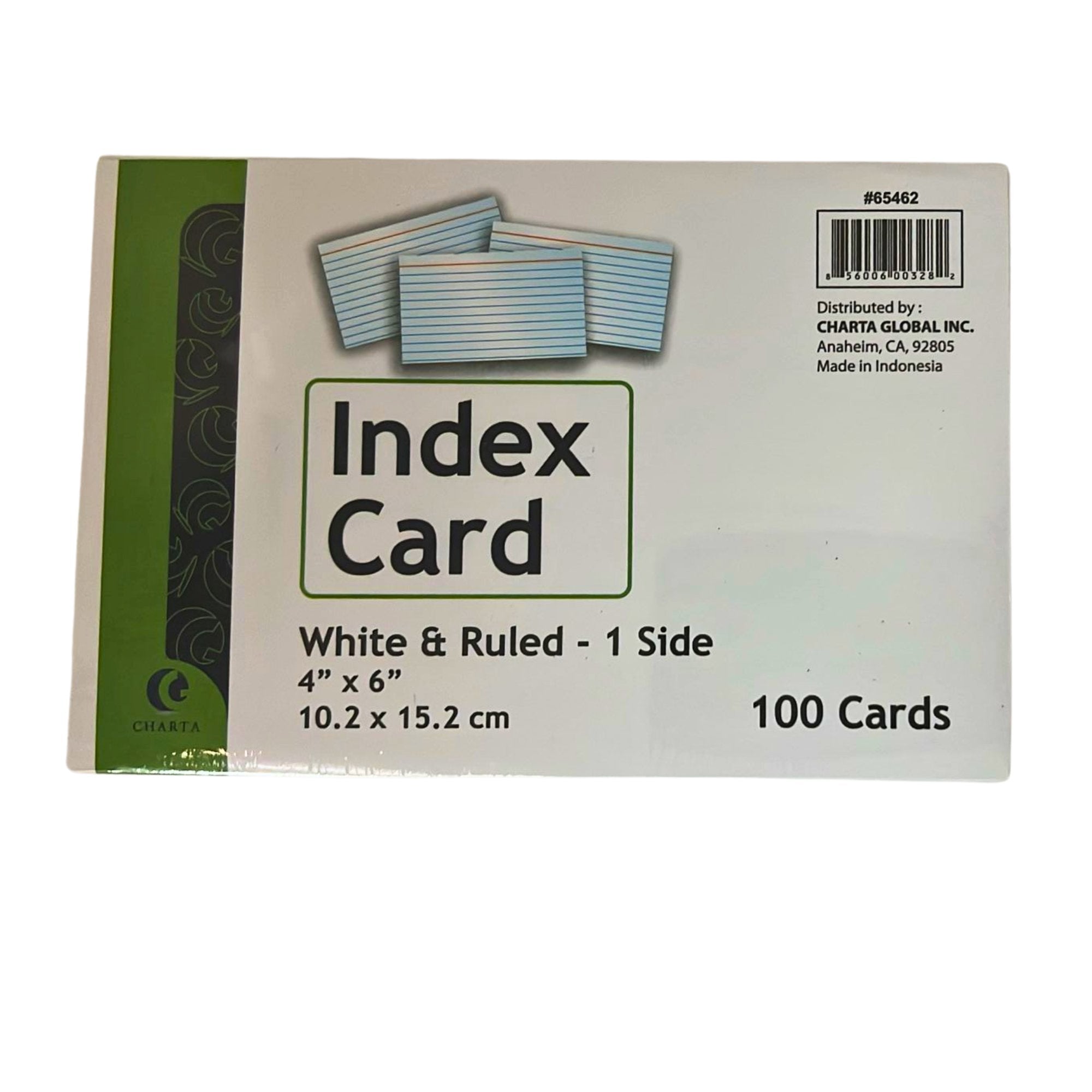 4"x6" White & Ruled Index Cards: 100 Pack main product image