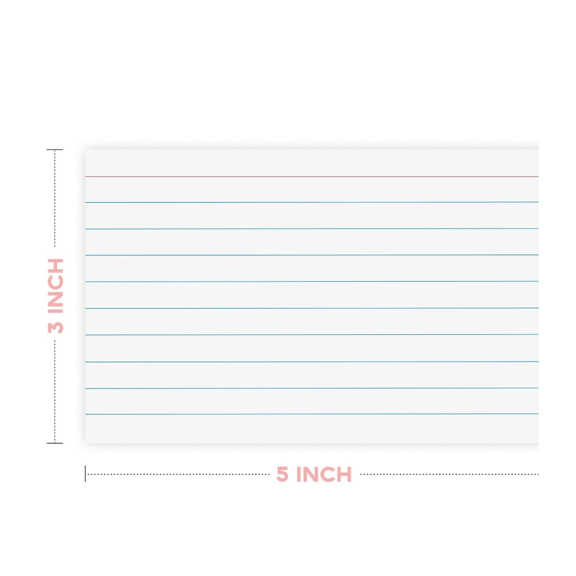 3x5 Inches White & Ruled Index Cards with Spiral Binding: 50 Pack product detail image