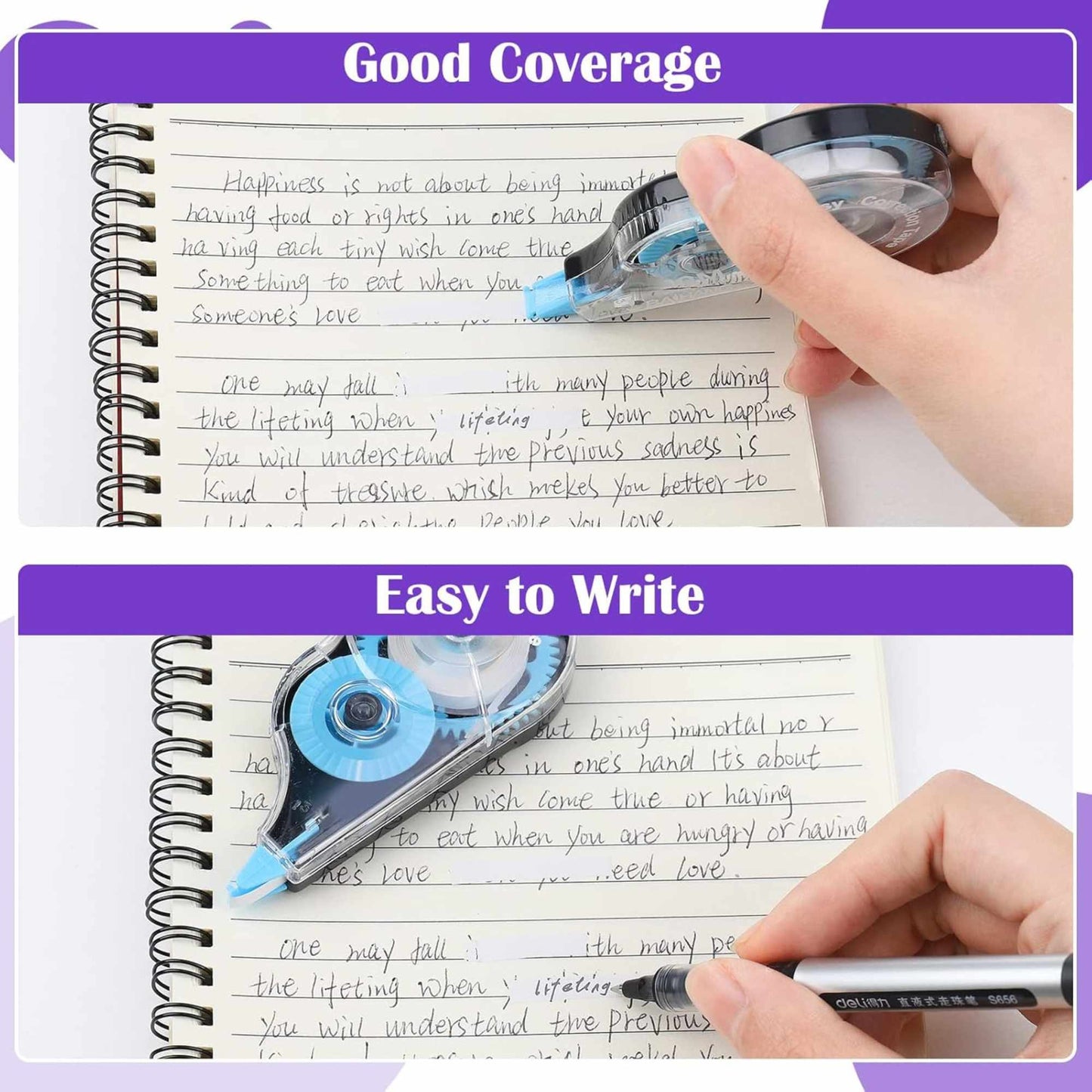 Correction Tape White, Dry Application