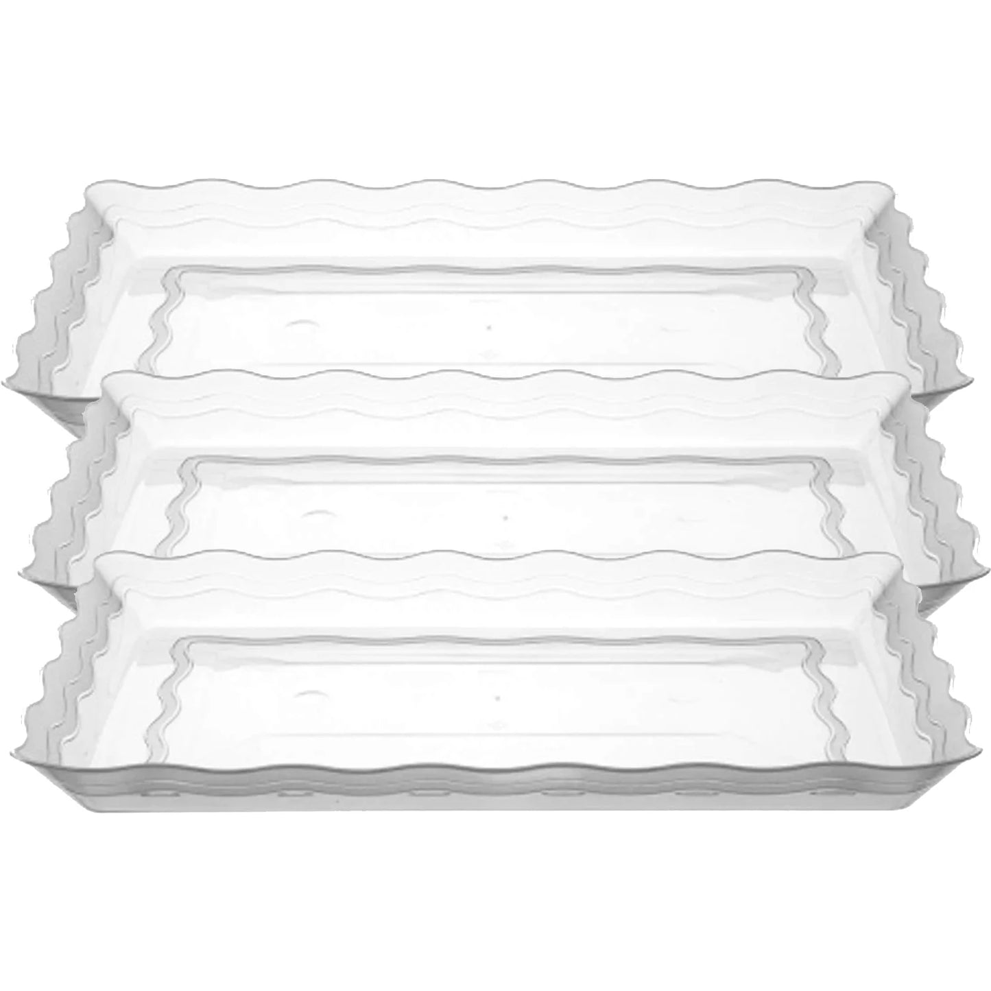 9''X13'' White Plastic Rectangular Tray