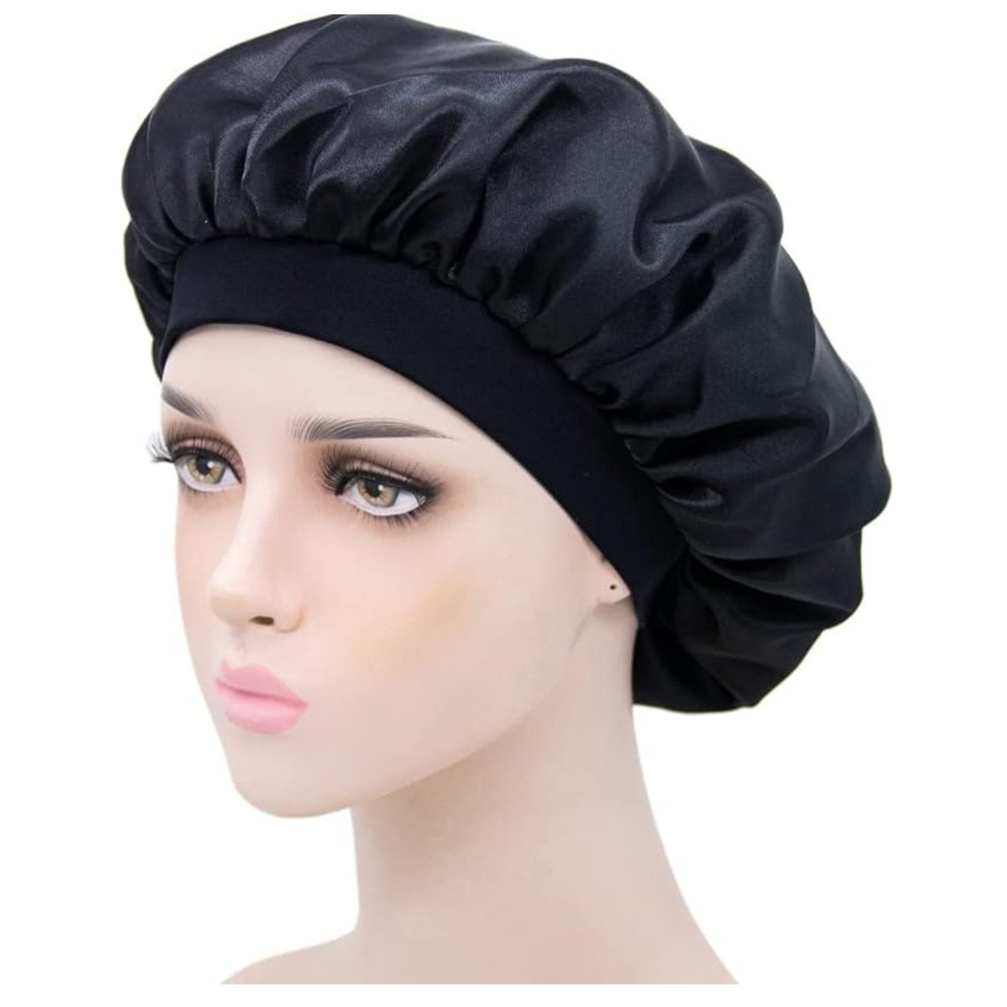 Wide Band Bonnet Hair Cap: 1 Pack Hair Net Hair hairs lifestyle use image