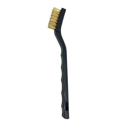 Brass, Stainlesssteel Multi-Purpose Wire Brush Set with Curved Handle Grip