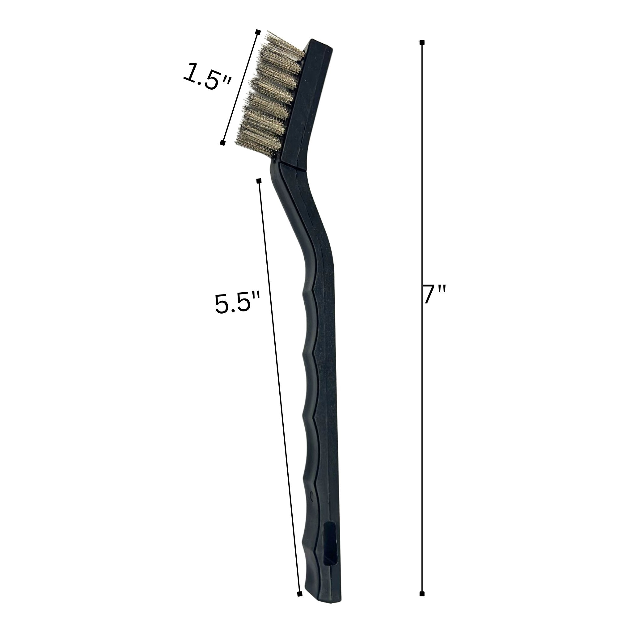 Brass, Stainlesssteel Multi Purpose Wire Brush Set: 2 Pack Paint Brushes Cleaning Accessories product detail image