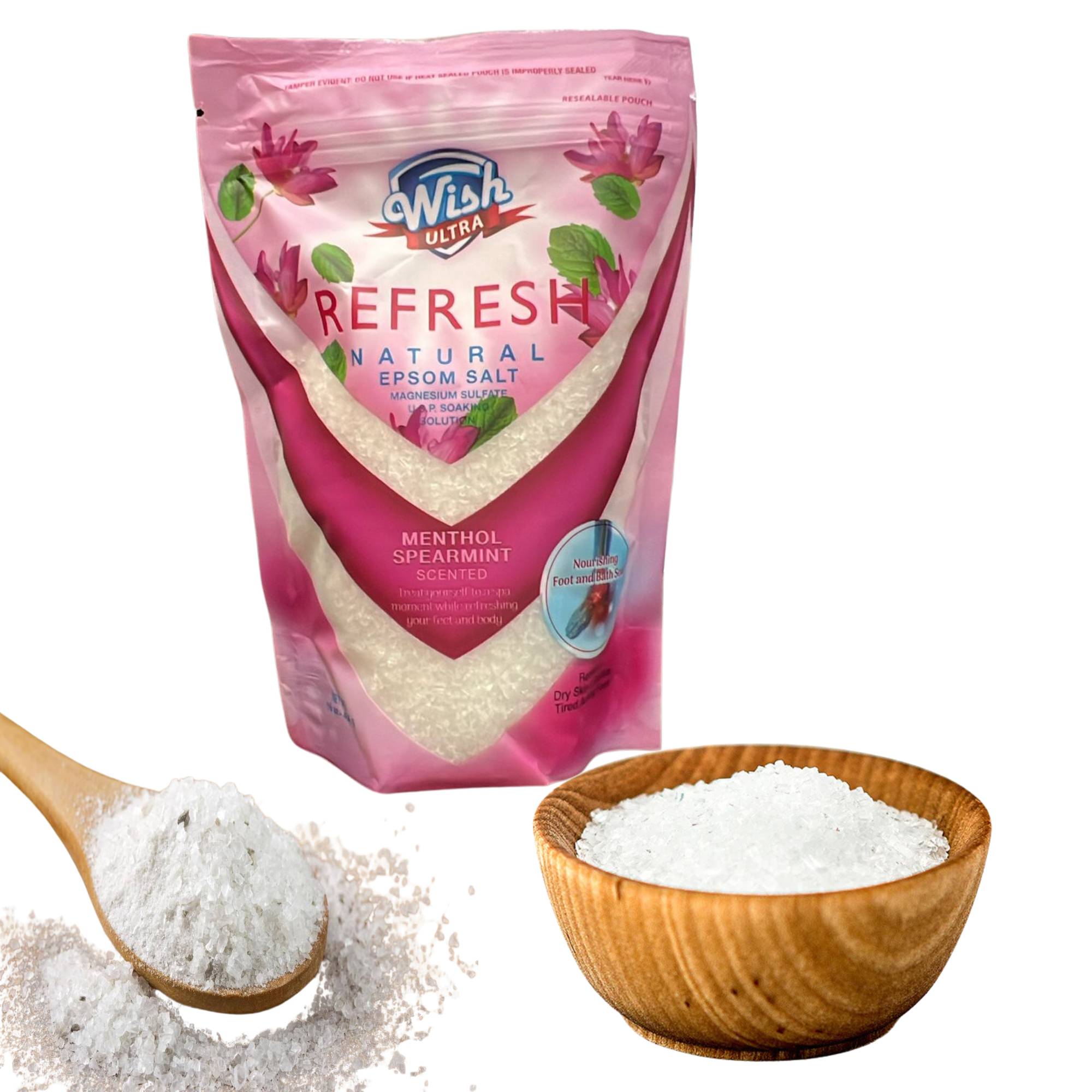 16oz Wish Refresh Natural Epsom Salt :1 Pack Bath Additives Bath&Body Bathroom Epsom size and feature image